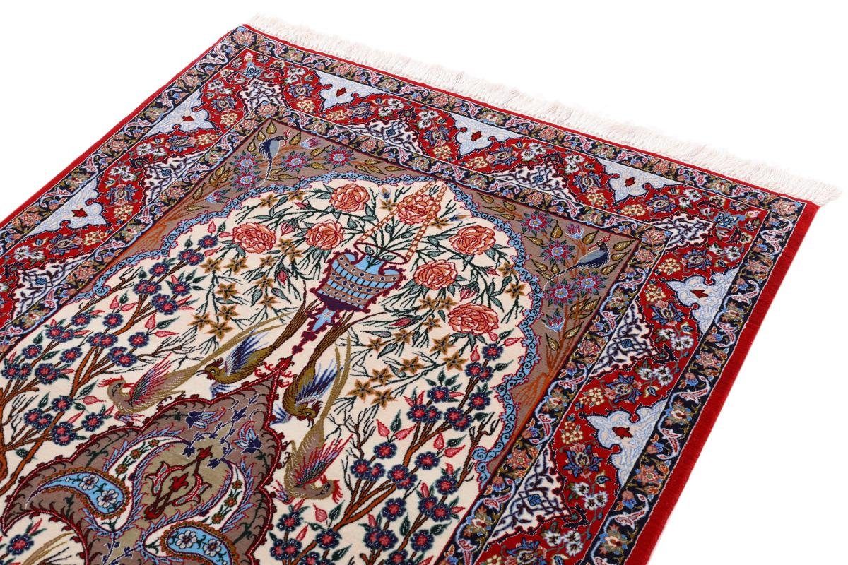 Trading, Höhe: Orientteppich Nain mm rechteckig, Isfahan Orientteppich, 113x168 Handgeknüpfter 6 Seidenkette