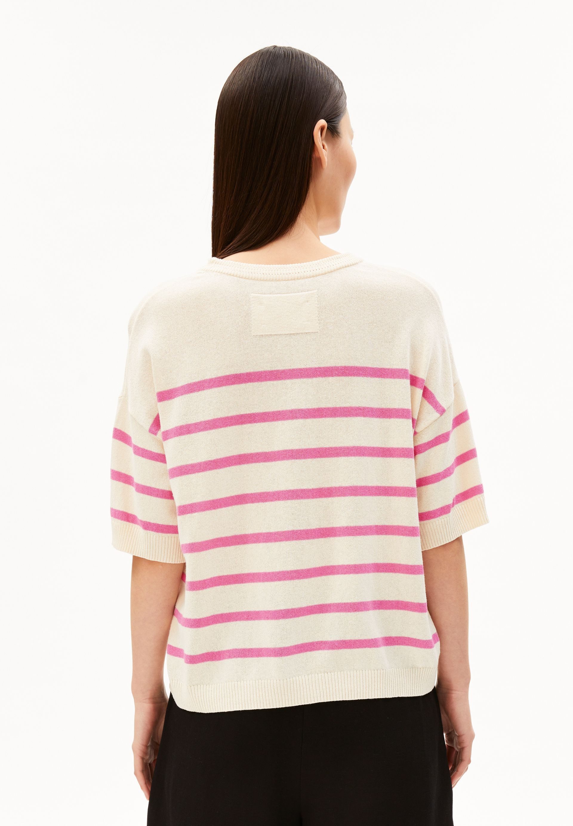 Armedangels T-Shirt STRIPE Strickshirt aus Leinen-Mix Relaxed Fit – Bild 4 von 5
