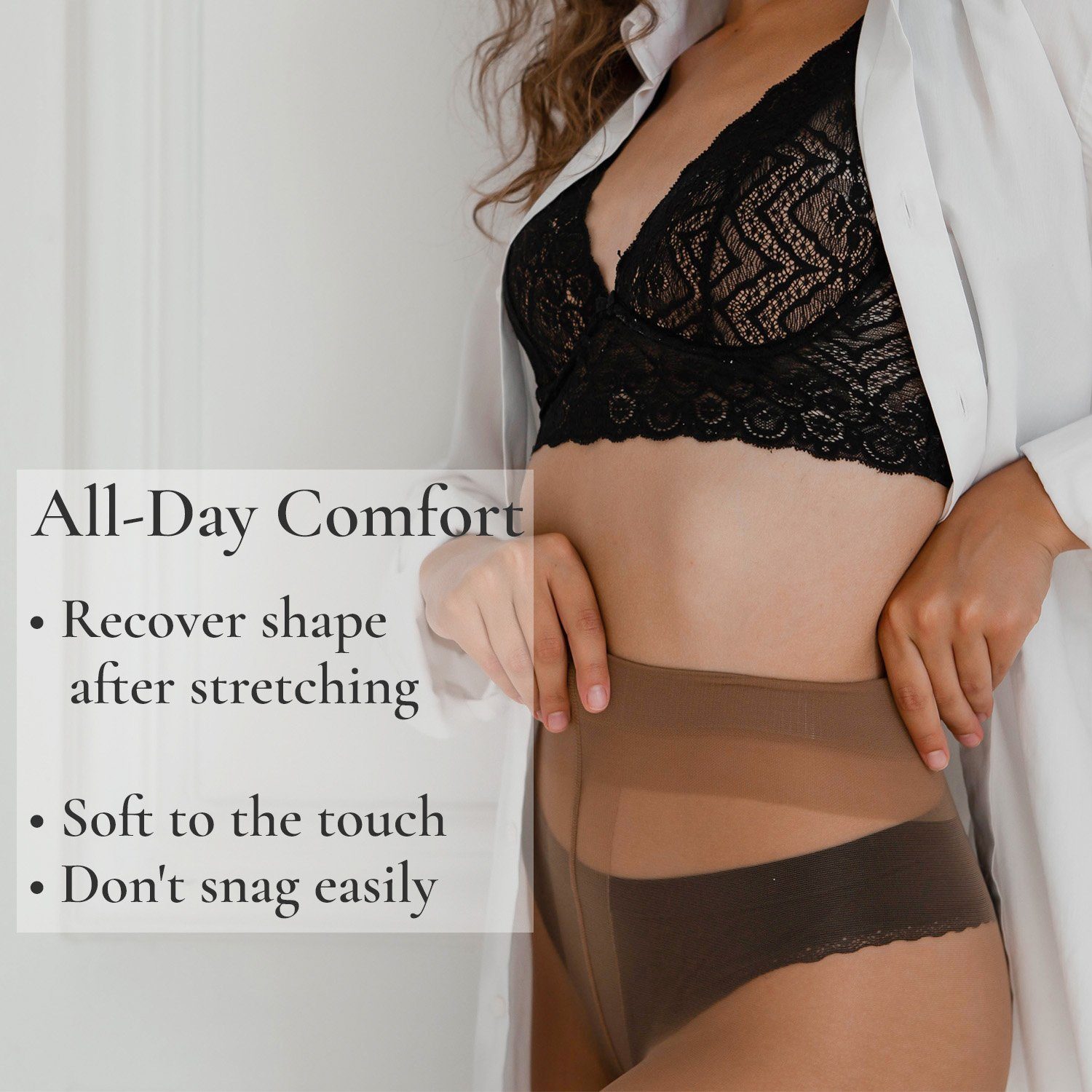 BANANALU Feinstrumpfhose Seidenglanz elastische Damen Strumpfhosen Multifibra 20 DEN (1 St)