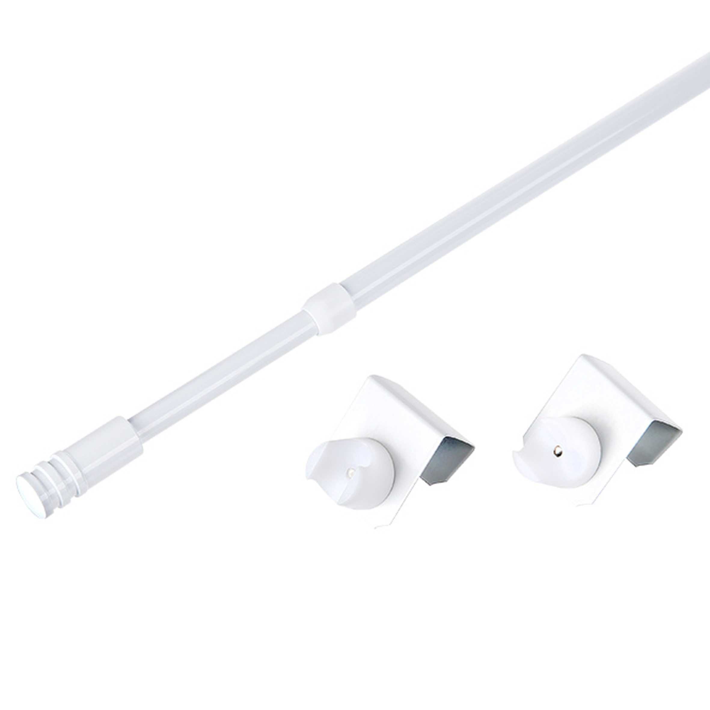 dekondo Klemmstange Gardinenstange "Basic" Klick-fix, weiß, ausziehbar, Fen günstig online kaufen