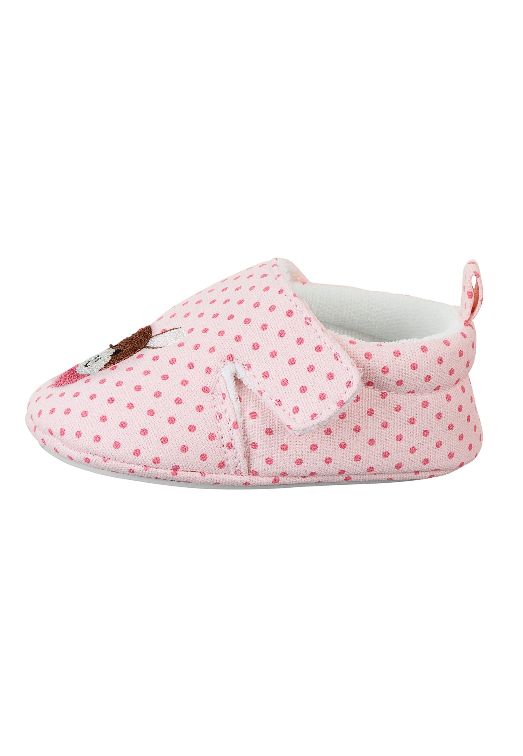 Sterntaler® süßen Babyschuhe Stickmotiven, Klettverschluss, Krabbelschuh Baby Babykrabbelschuh mit Babyschuh Girl aus mit Hausschuhe Emmi Krabbelschuhe (1-tlg., Baumwolle weich)