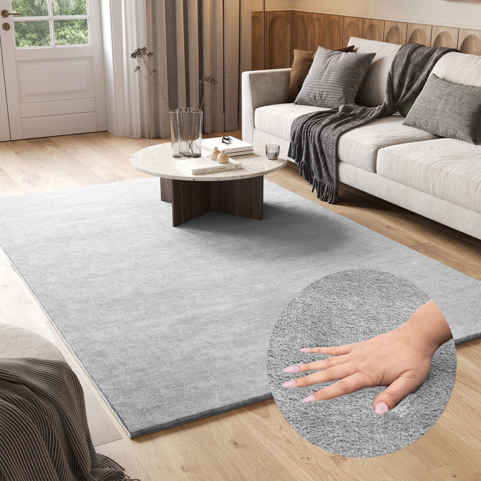 Tapiso Hochflor-Teppich CUDDLE, rechteckig, Höhe: 30 günstig online kaufen