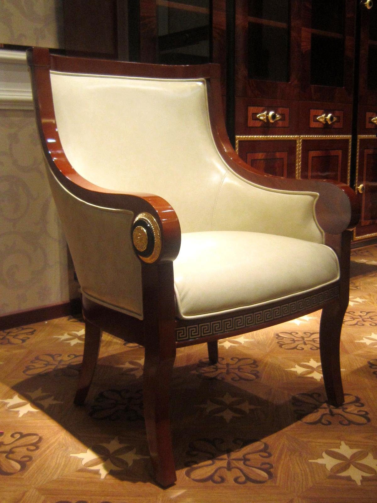 JVmoebel Stuhl, Esszimmer Stuhl 1 Sitzer Sessel Holz Luxus Klasse Barock Rokoko | Stühle