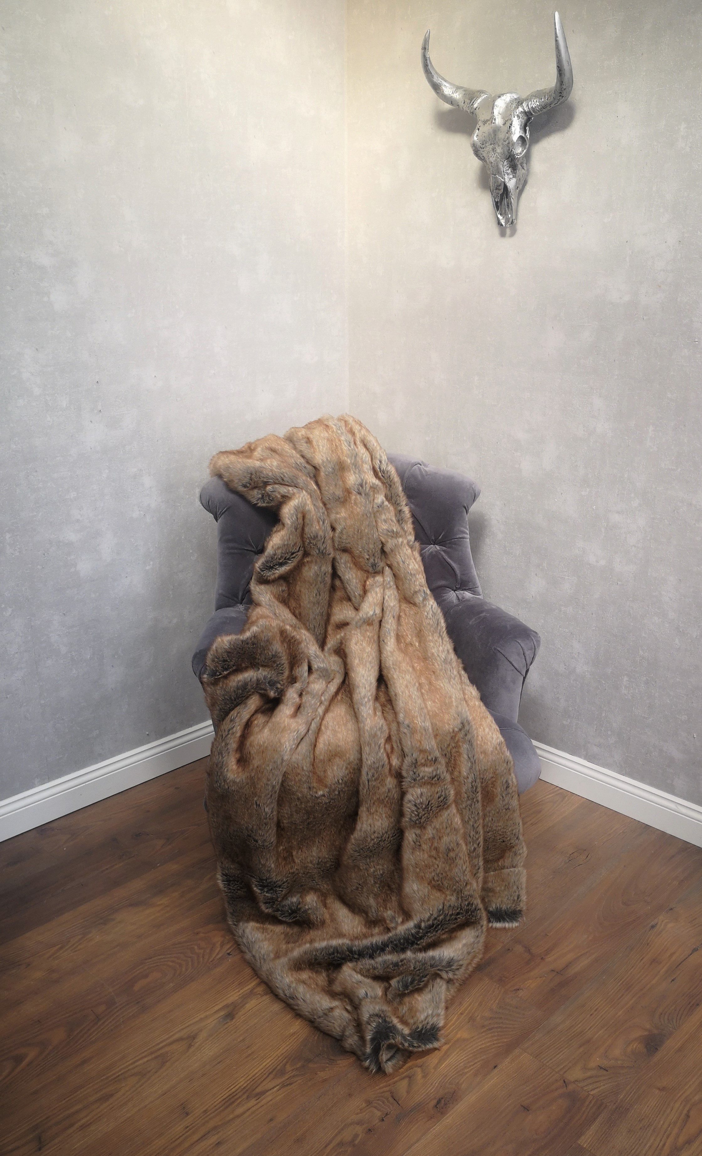 Wohndecke Fell-Decke-Tagesdecke-Pelzdecke-Fellimitat-Überwurf-Kuscheldecke, günstig online kaufen