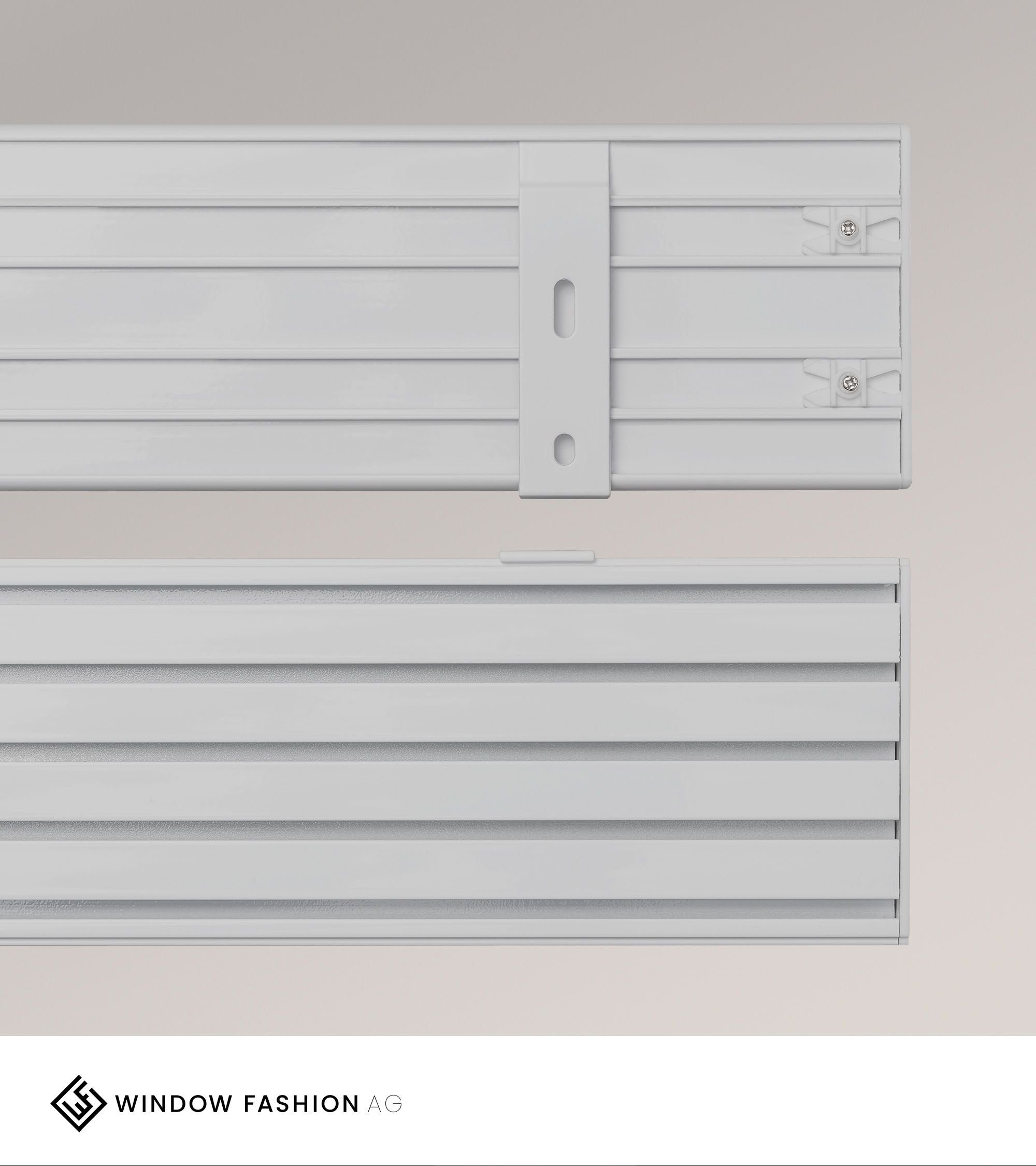 (1-tlg), Sichtschutzbefestigung Deckenmontage, LxHxB WINDOW 115x1.3x8.3cm 5 FASHION AG, SET Innl. Vorhangschiene grau