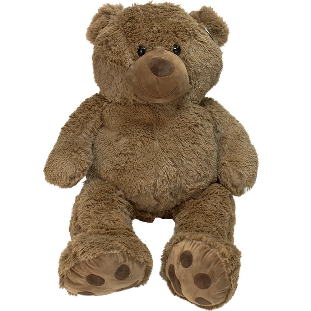 Tierkuscheltier Dunkelbrauner Teddybär groß - ca. 100 cm sitzend: 64 cm