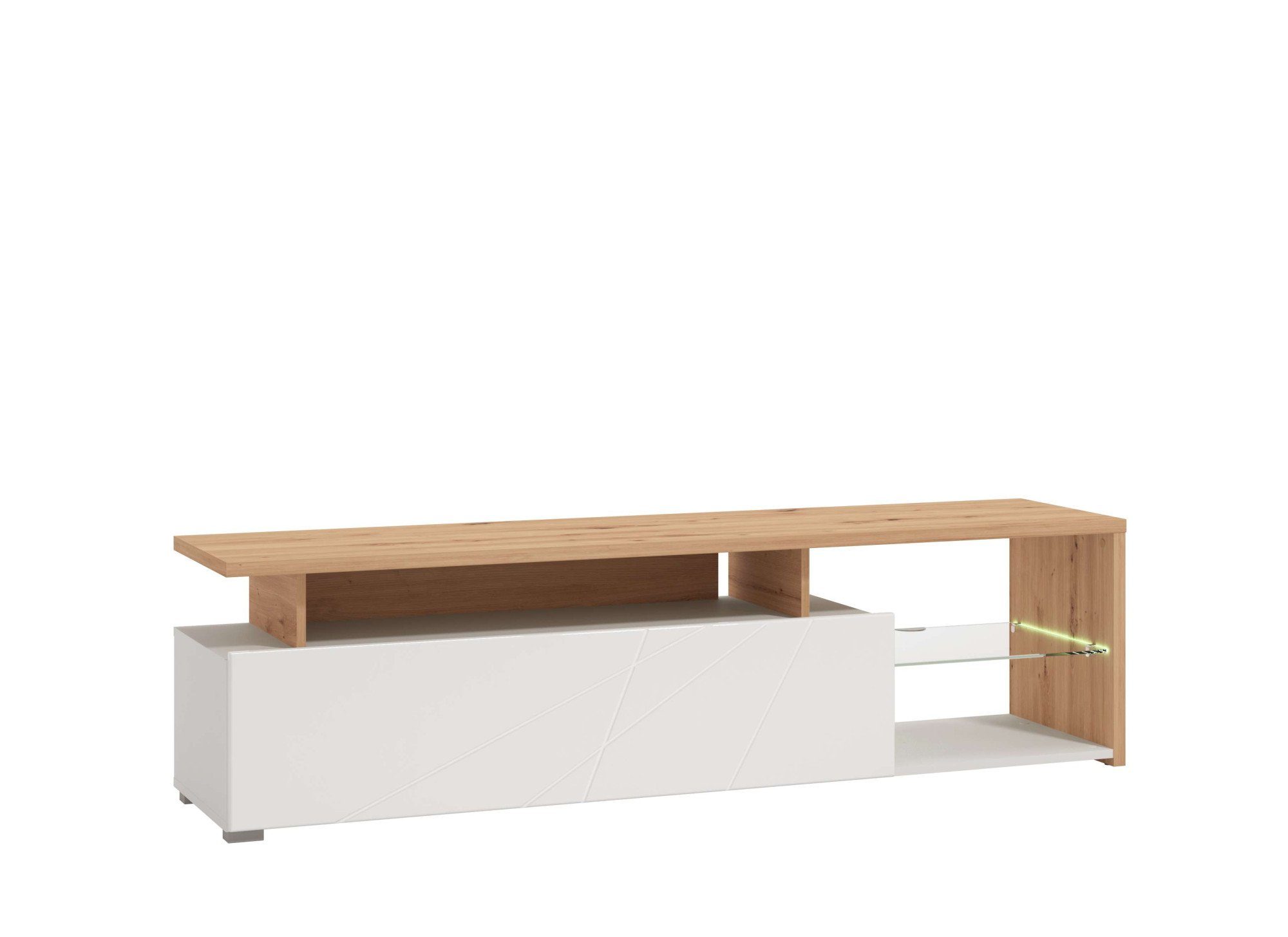 Home affaire Lowboard Arctic TV-Board, TV-Kommode,Br. 170 cm, mit und ohne LED-Beleuchtung,Front mit Fräsung