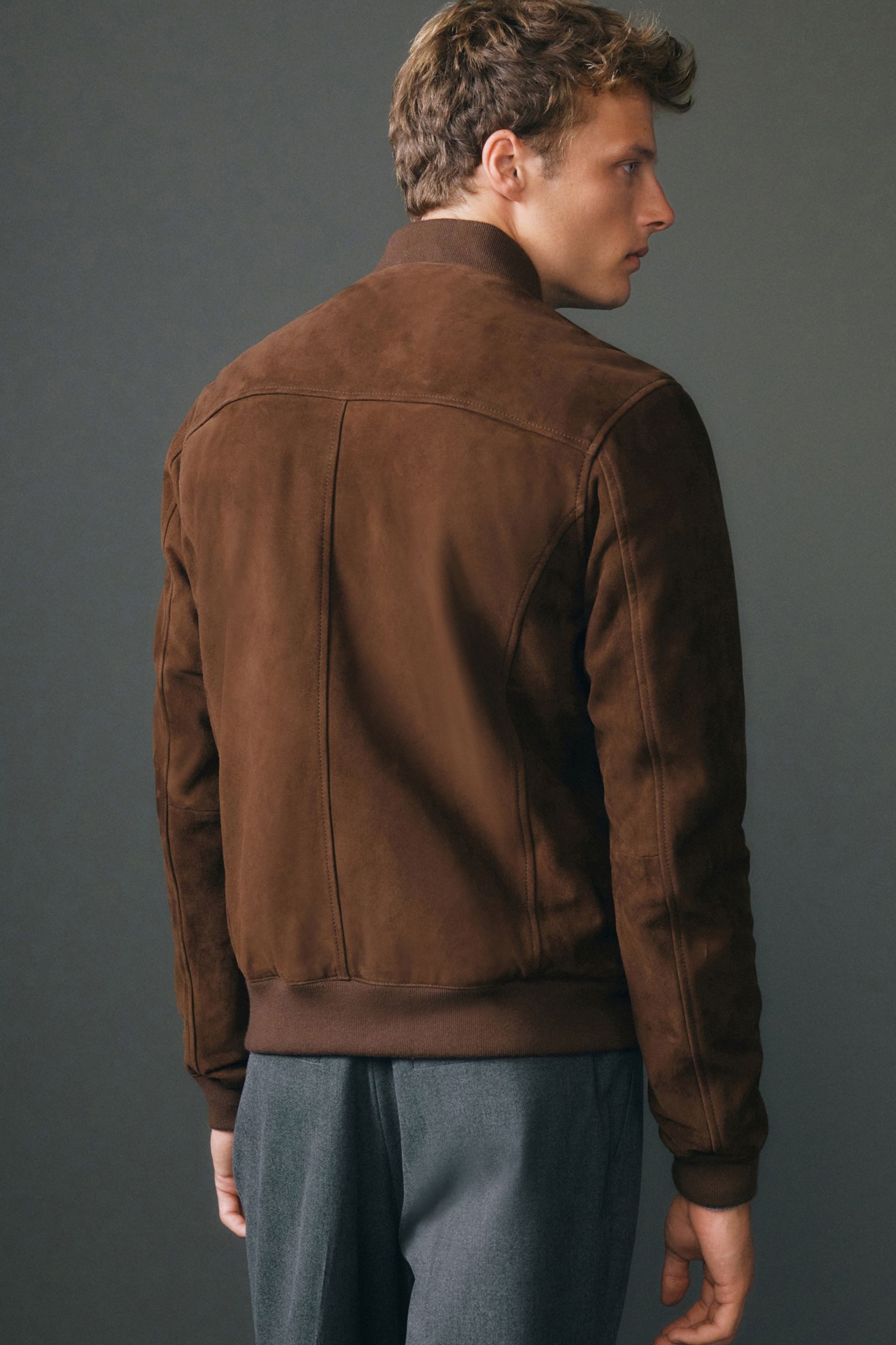 Next Lederjacke Blouson aus Veloursleder (1-St) günstig online kaufen