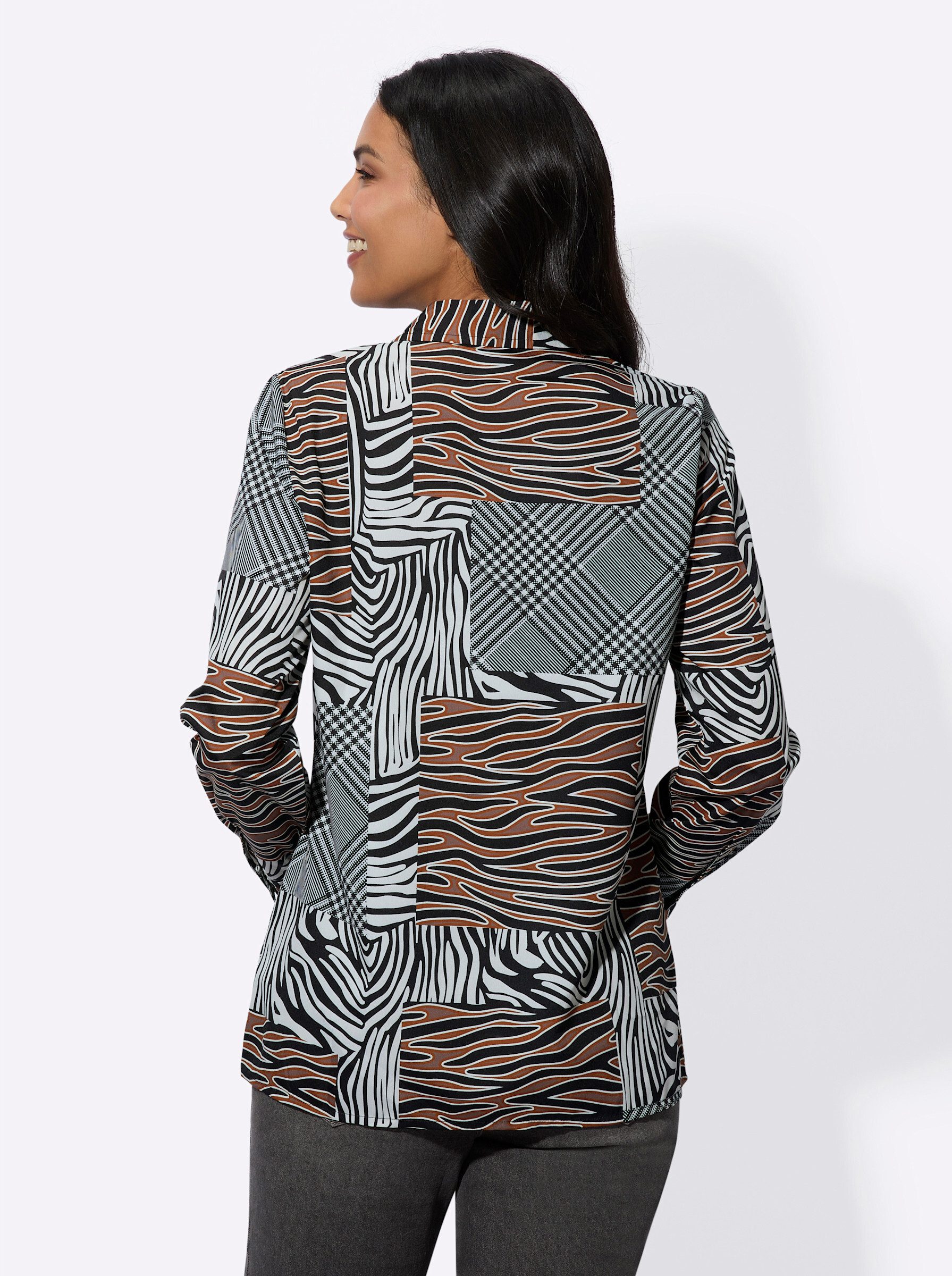 Sieh an! Klassische Bluse Druckbluse günstig online kaufen