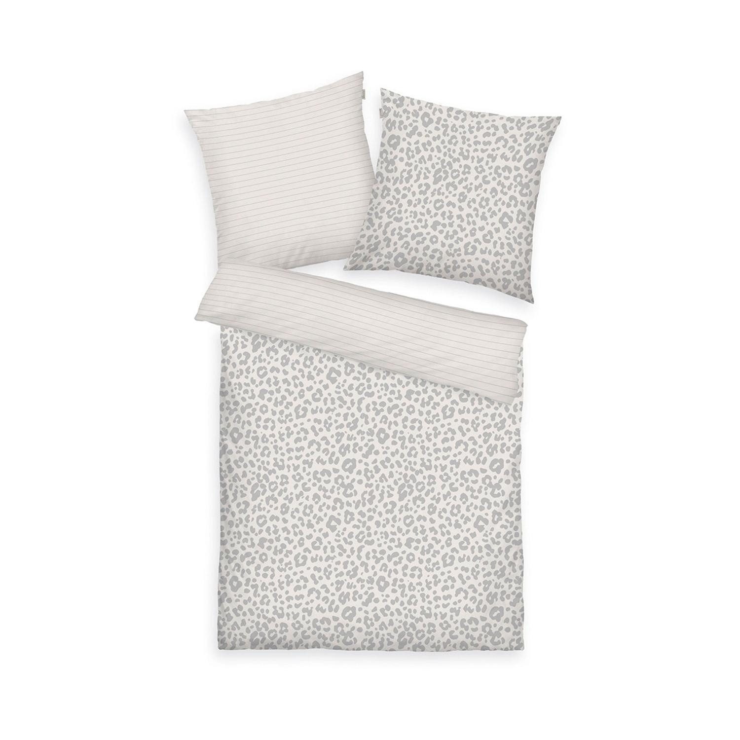 TOM TAILOR Bettwäsche Satin-Bettwäsche LEO LOOK, 155 x 220 cm, Creme, Baumw günstig online kaufen