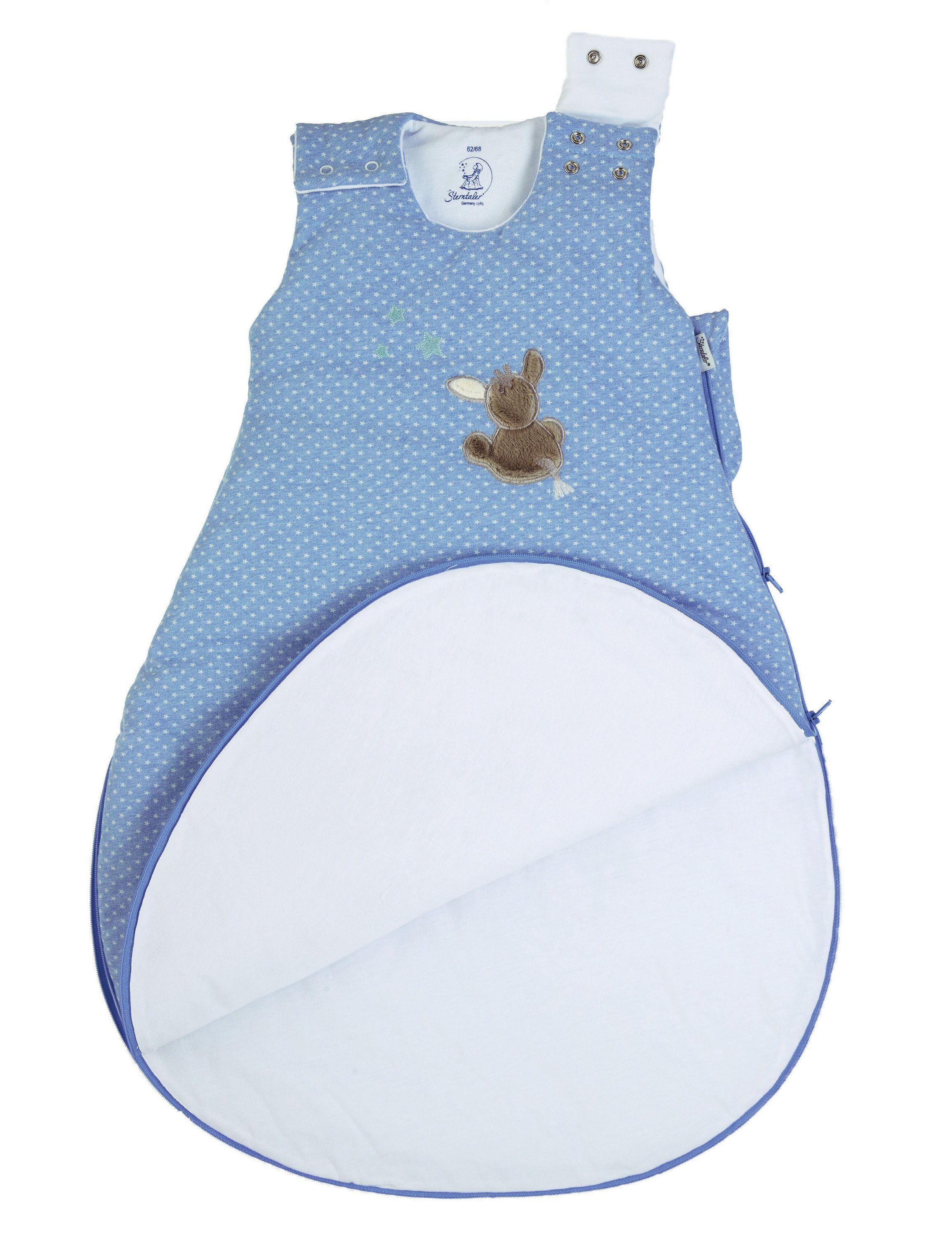 Sterntaler® Babyschlafsack Sterntaler® Babyschlafsack 50/56 Emmi (1 tlg), Babyschlafsack Emmi, leicht, warm, wächst mit, 2-Wege-Reißverschluss