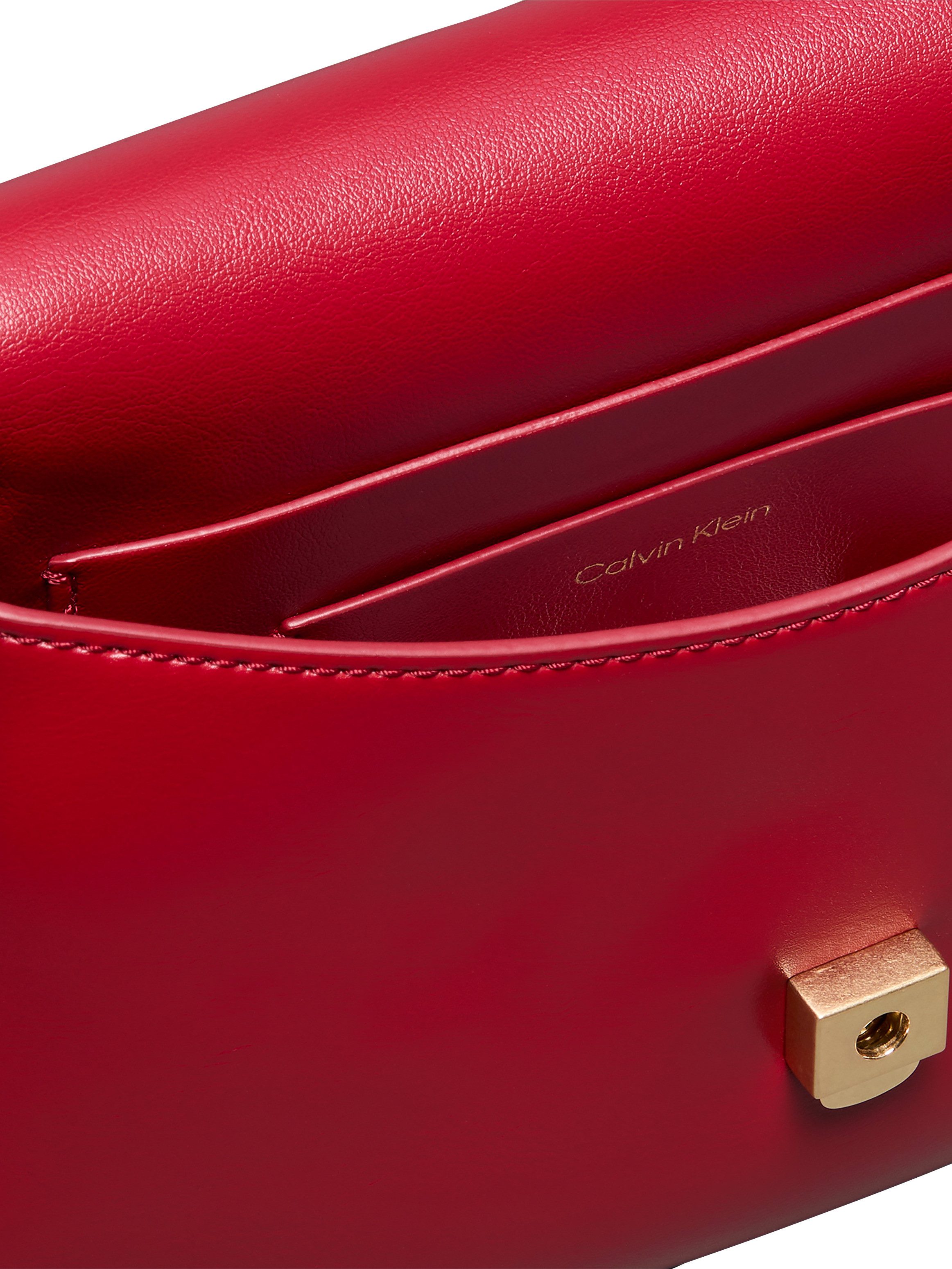 Calvin Klein Umhängetasche CK FLAP CAMERA BAG, Damen Schultertasche, Abendtasche mit CK-Logo
