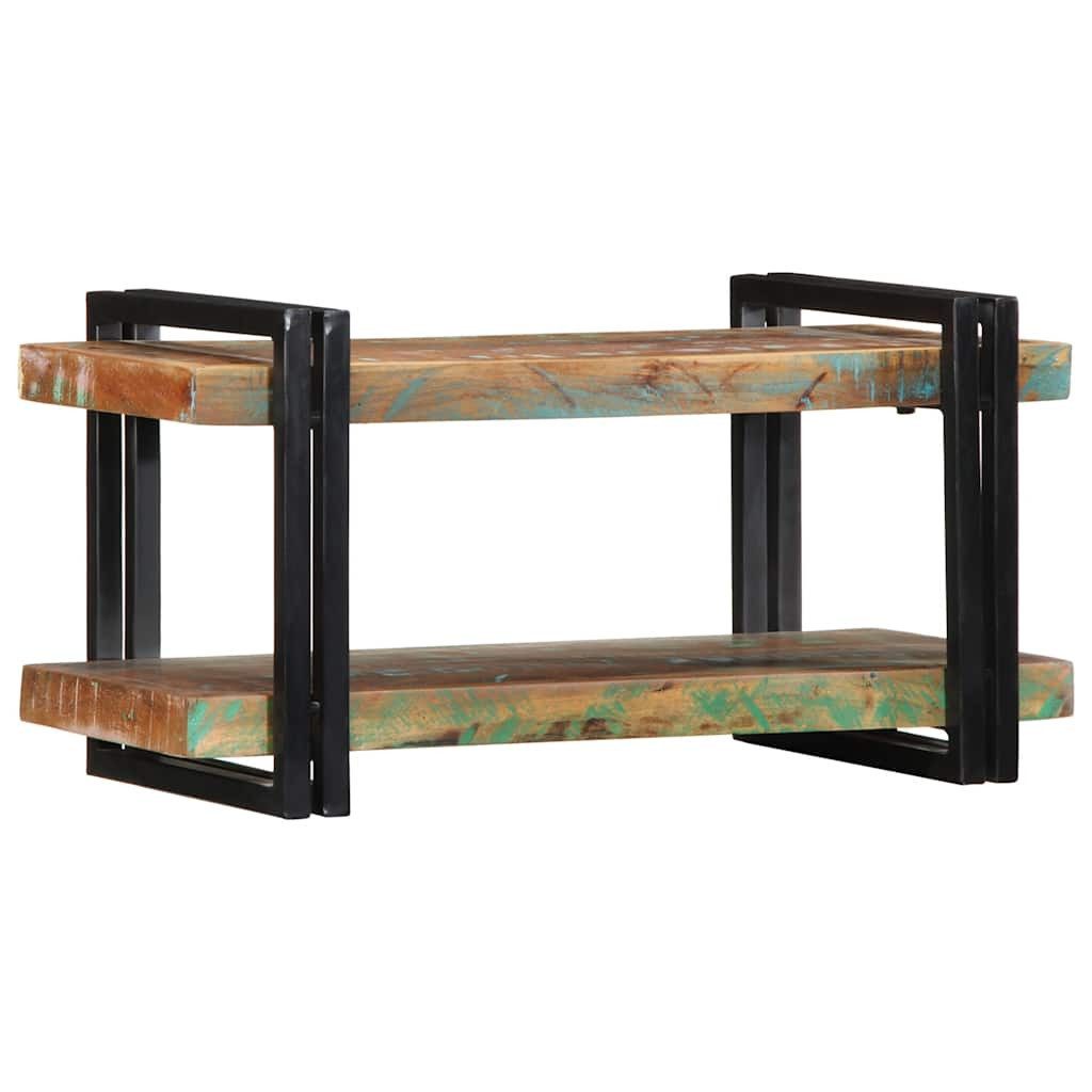 Media-Regal Wandregal Mehrfarbig Altholz Massivholz