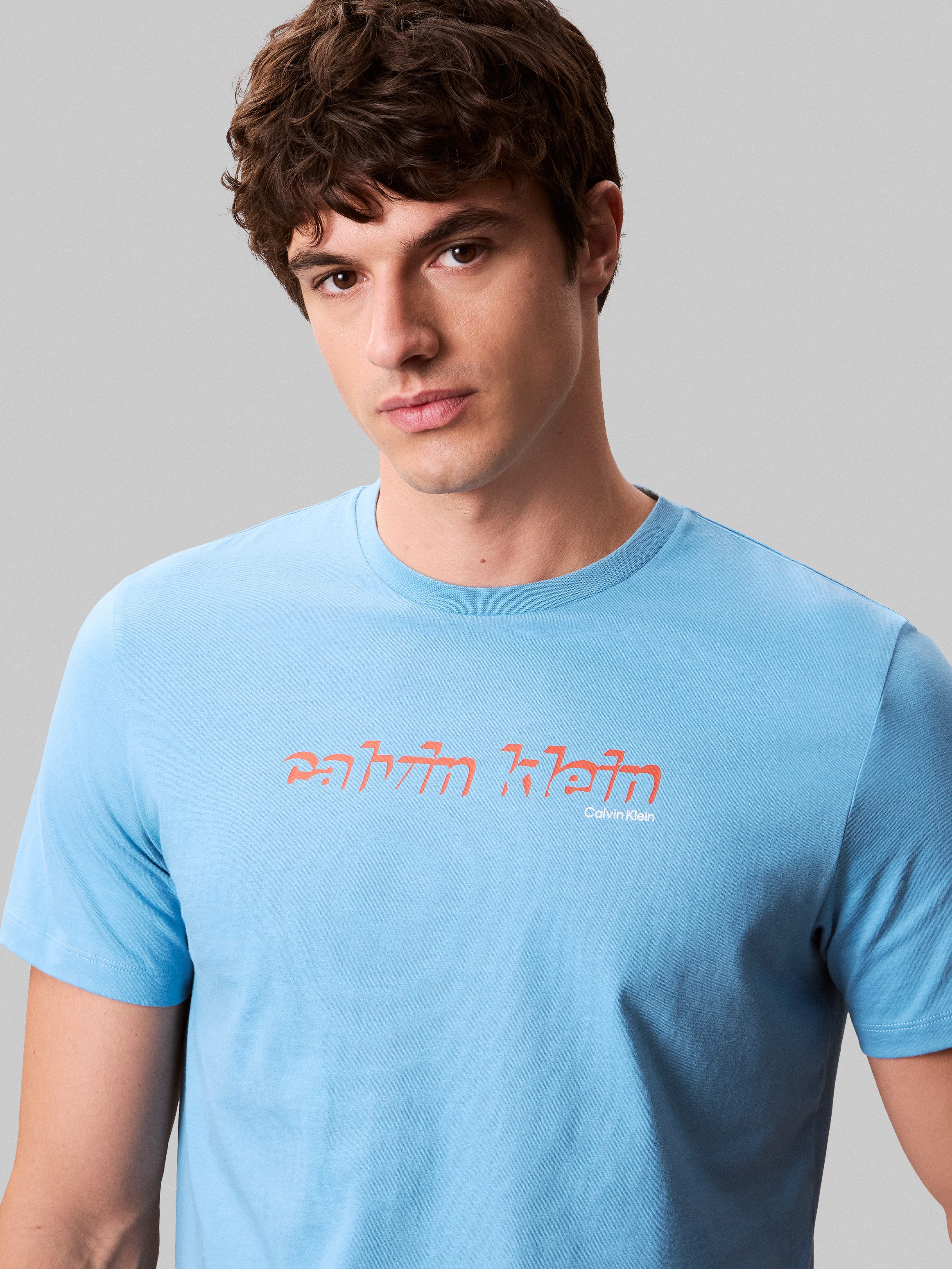 Calvin Klein Jeans T-Shirt SS 30s E CLVN LN 3D Mit Rundhalsausschnitt