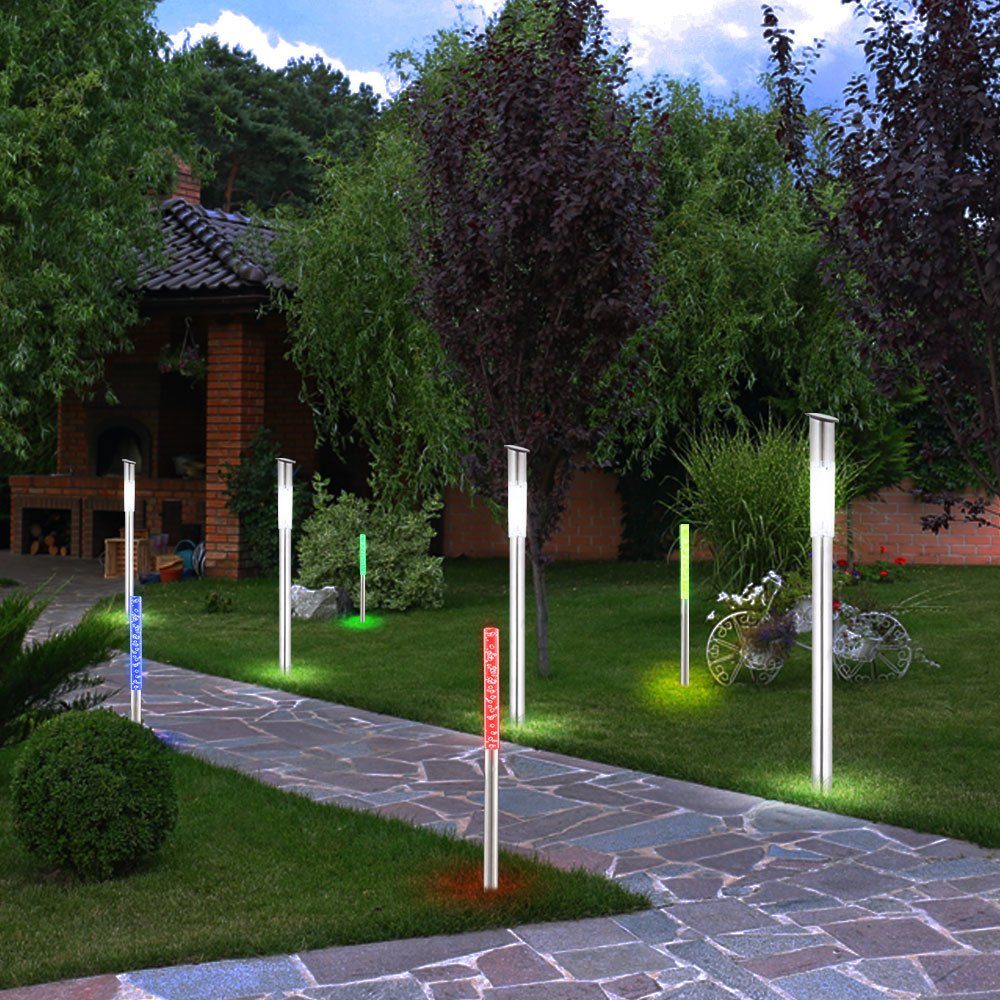 fest LED-Leuchtmittel LED Erspießleuchte Farbwechsel etc-shop verbaut, Gartendeko Solarlampe Solarleuchte,