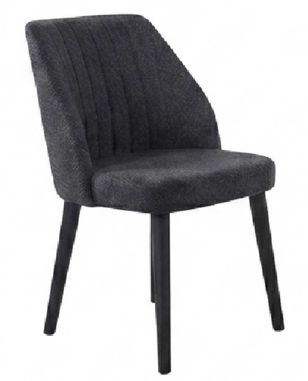 JVmoebel Esszimmerstuhl Stuhl Essenstuhl Grau Schwarz Modern Edel Polsterstuhl Küchenstuhl (1-tlg)