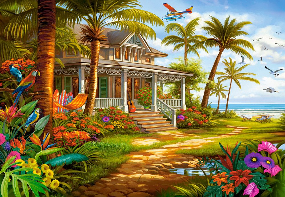 Castorland Puzzle Urlaubsfeeling am Strand, Puzzleteile