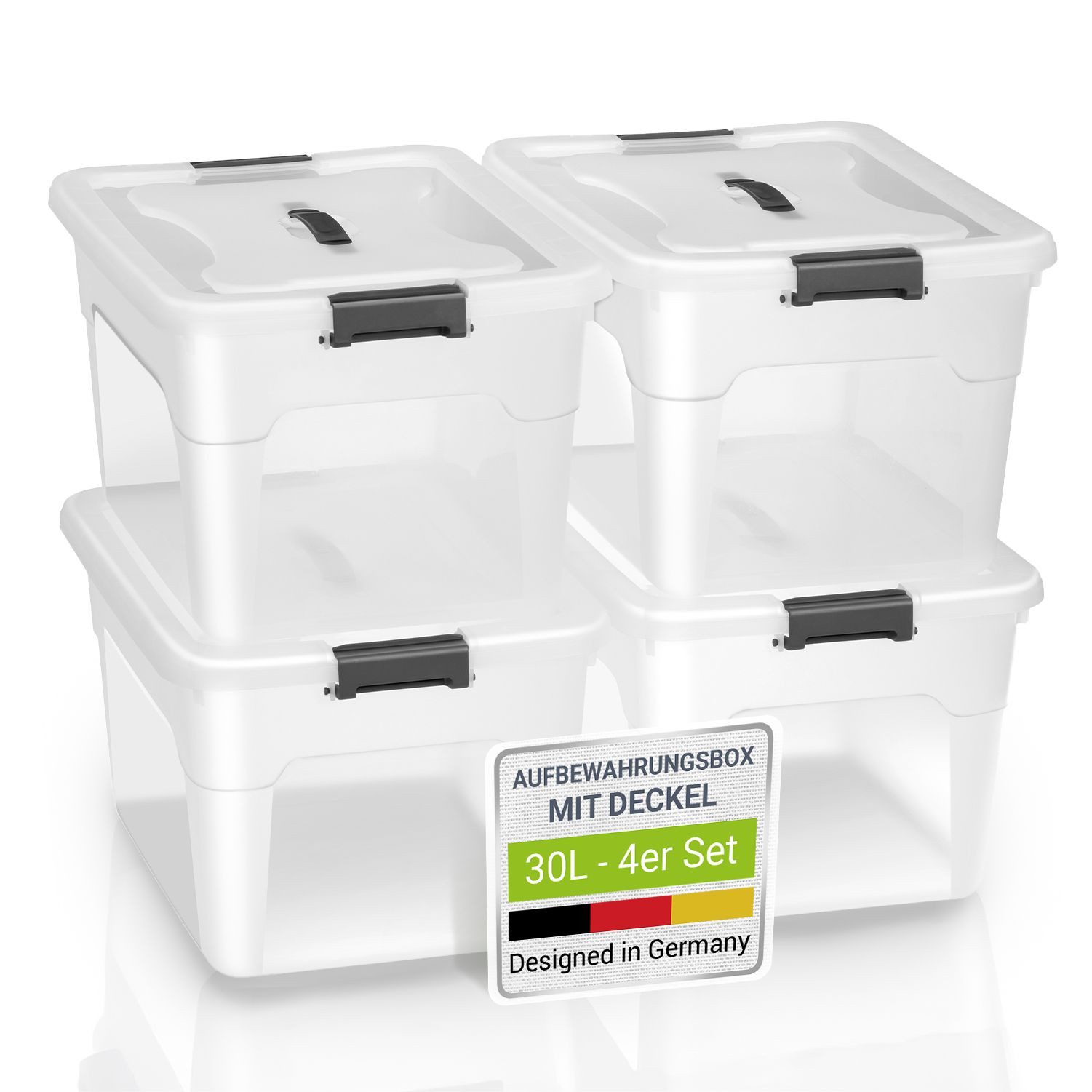 Juskys Aufbewahrungsbox (4 St), stabil, verschließbar günstig online kaufen