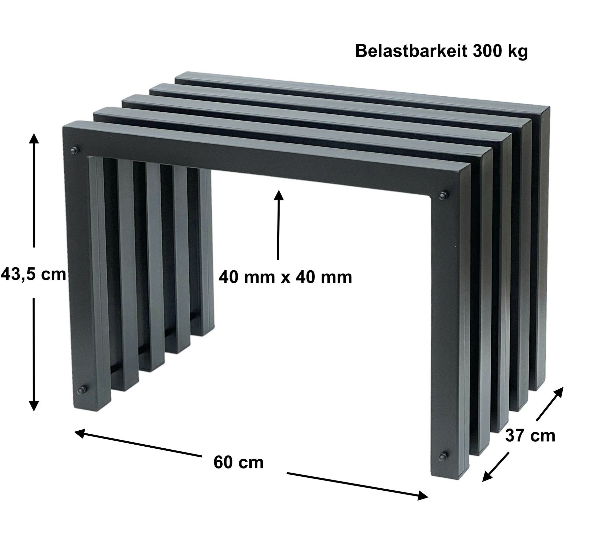 DanDiBo Gartenbank Metall Massiv Wetterfest Schwarz günstig online kaufen