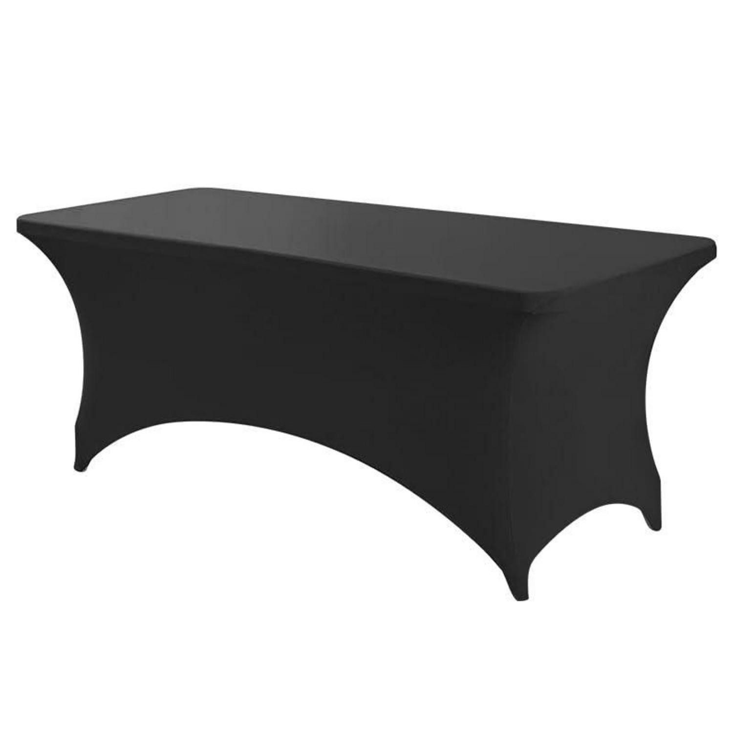 LuxusKollektion Tischdecke Spandex Tischdecke elastisch 183x76x76cm Schwarz (1-tlg)