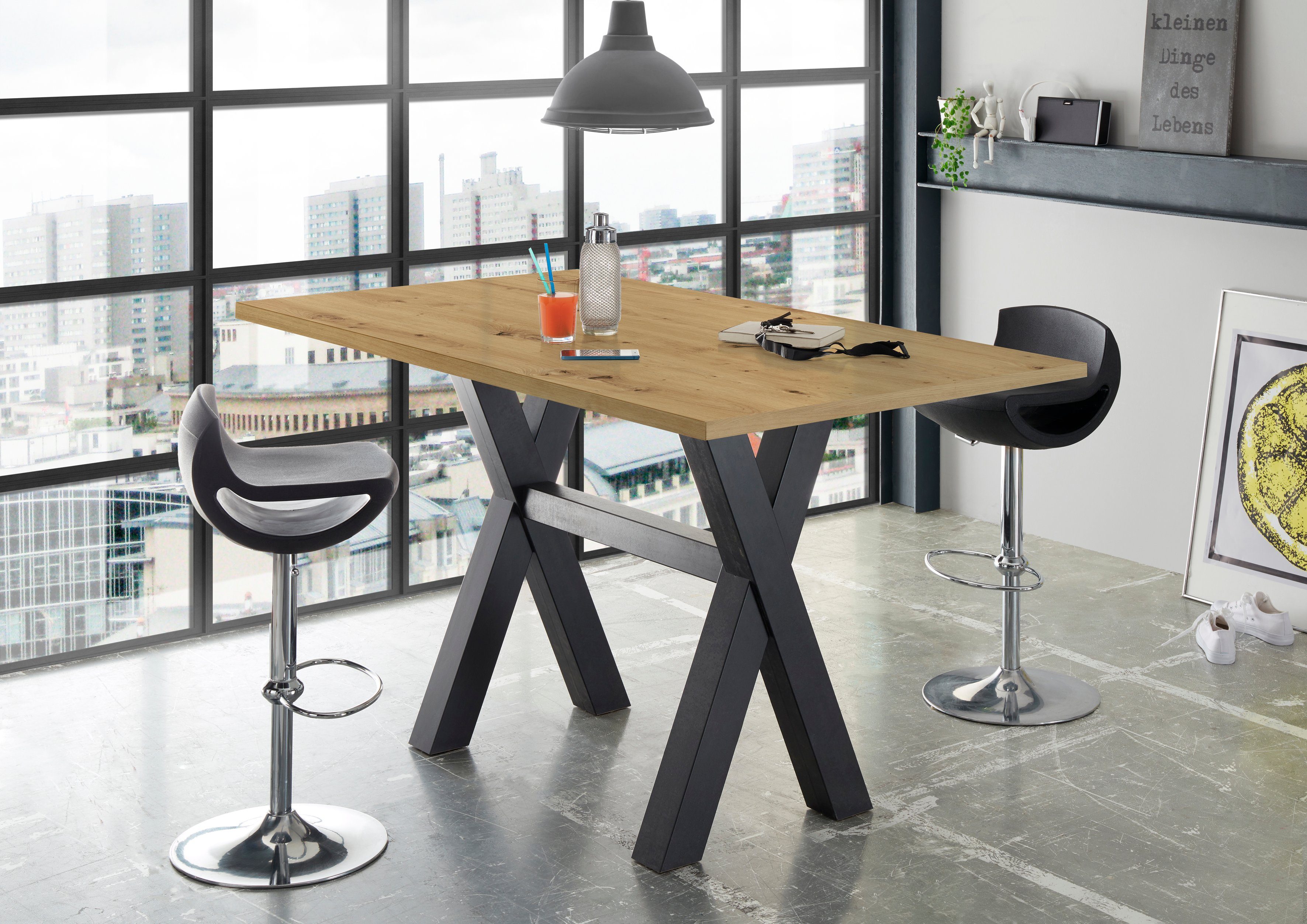 Mäusbacher Bartisch, Gestell in X-Form (Breite günstig online kaufen
