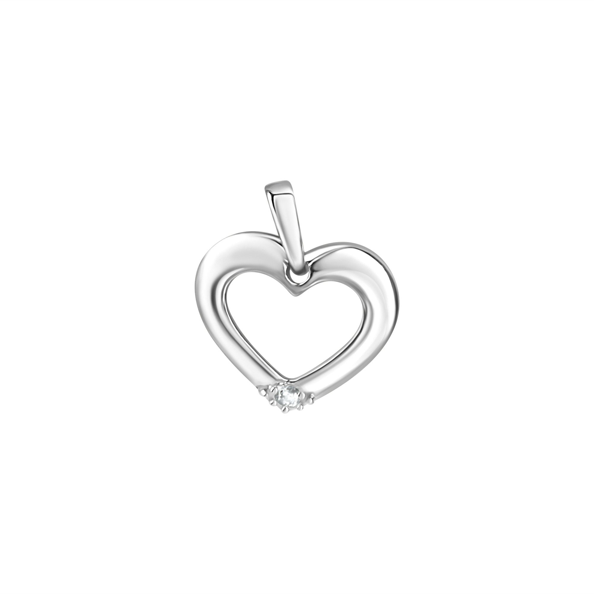 Vivance Kettenanhänger 925/- Sterling Silber rhodiniert glanz Zirkonia