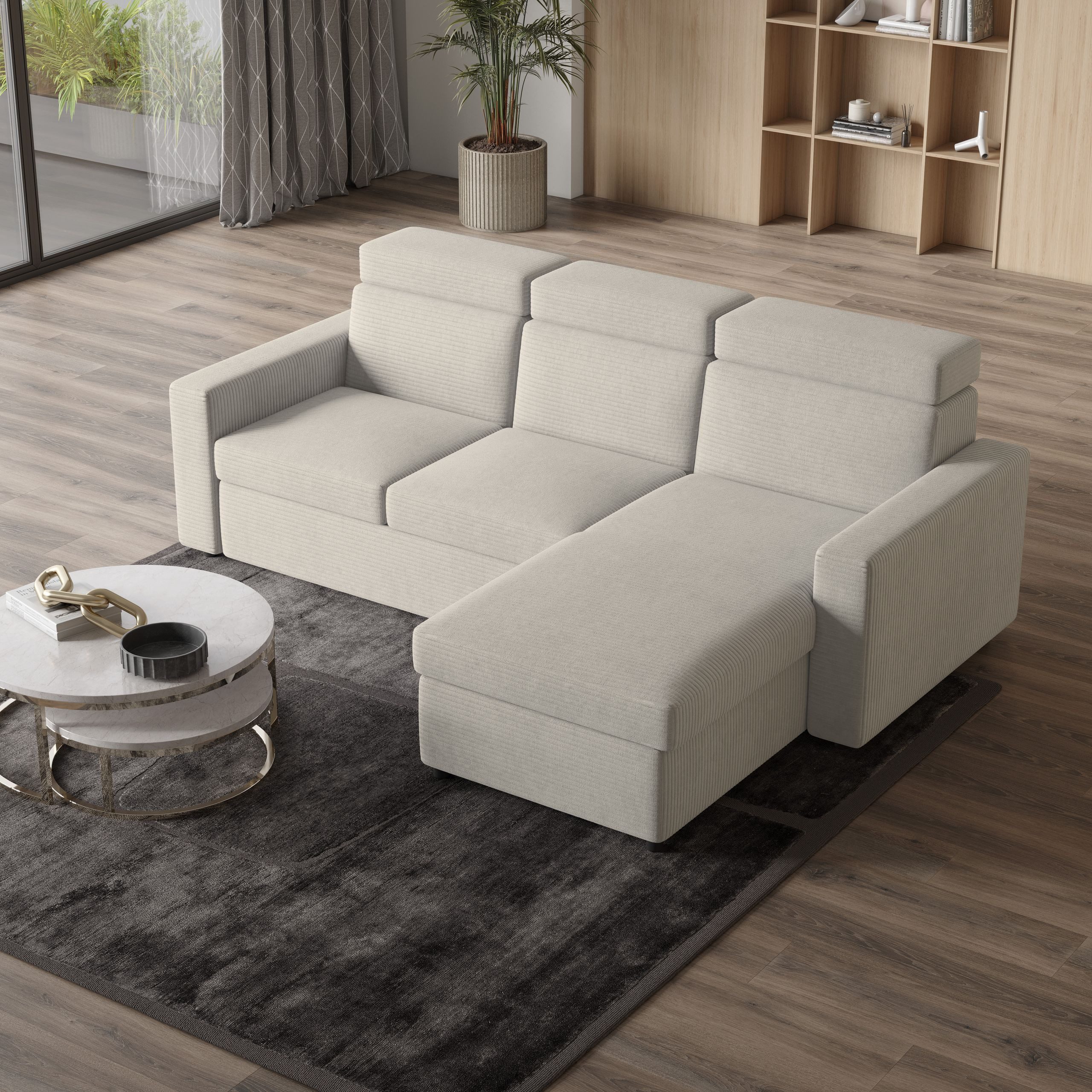 Masseno Ecksofa PADWA mit Schlaffunktion L-Form, günstig online kaufen