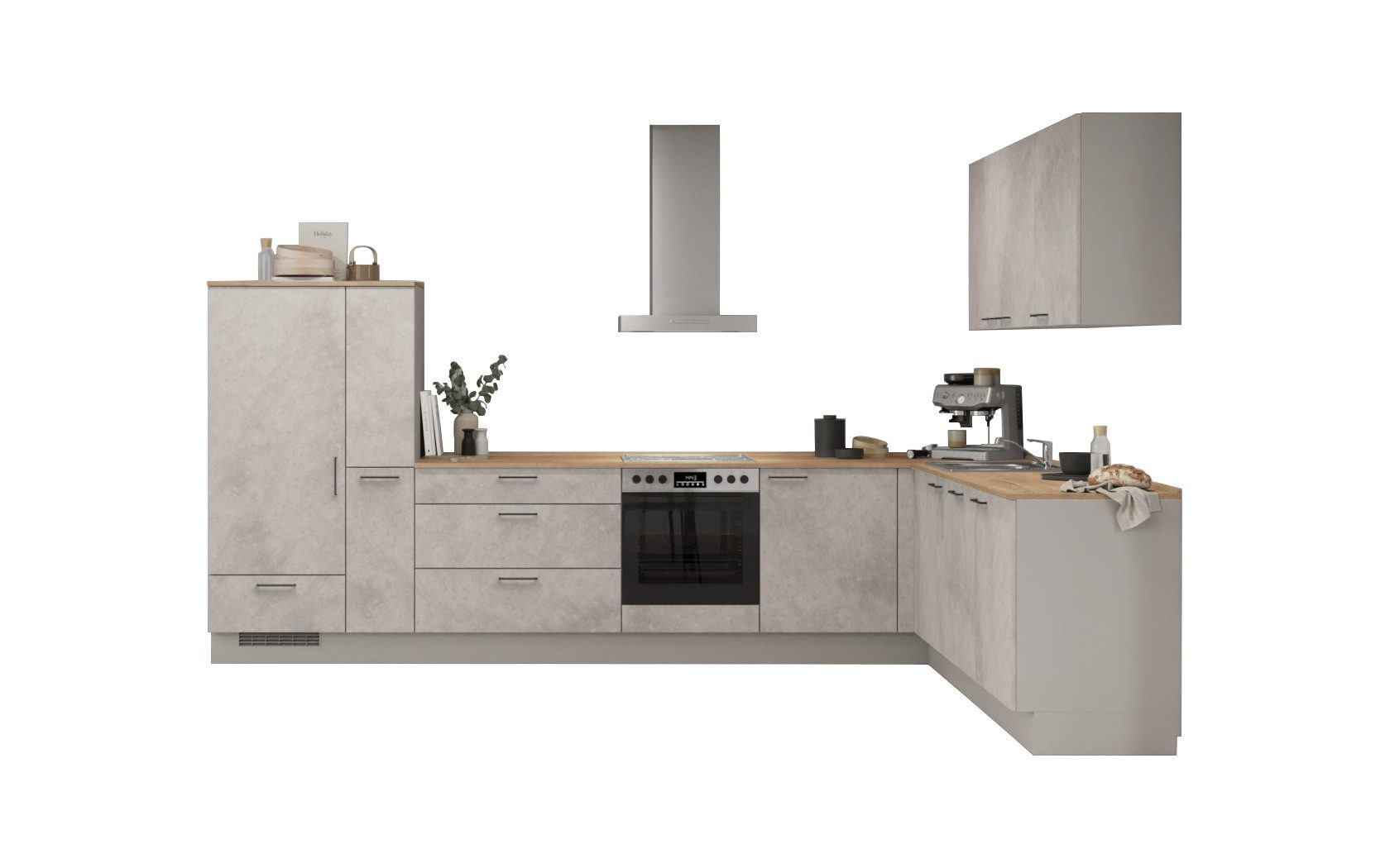 nobilia® Winkelküche Ylva, individuell anpassbar, gratis Küchenplanung mit Profis, (Breite 613.2 cm), vormontiert, wahlw. mit E-Geräten, inkl. Lieferung