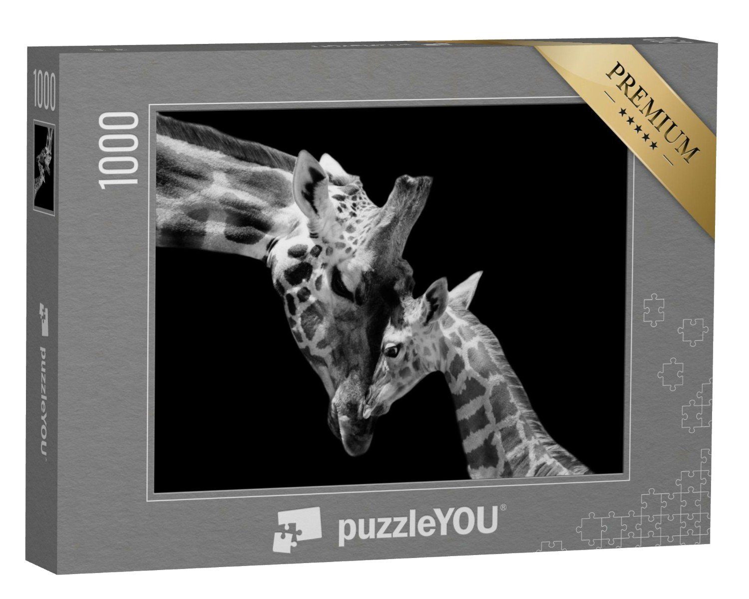 puzzleYOU Puzzle Vertrauen: Giraffenmutter und Jungtier, 1000 Puzzleteile, puzzleYOU-Kollektionen Giraffen, Tiere in Savanne & Wüste