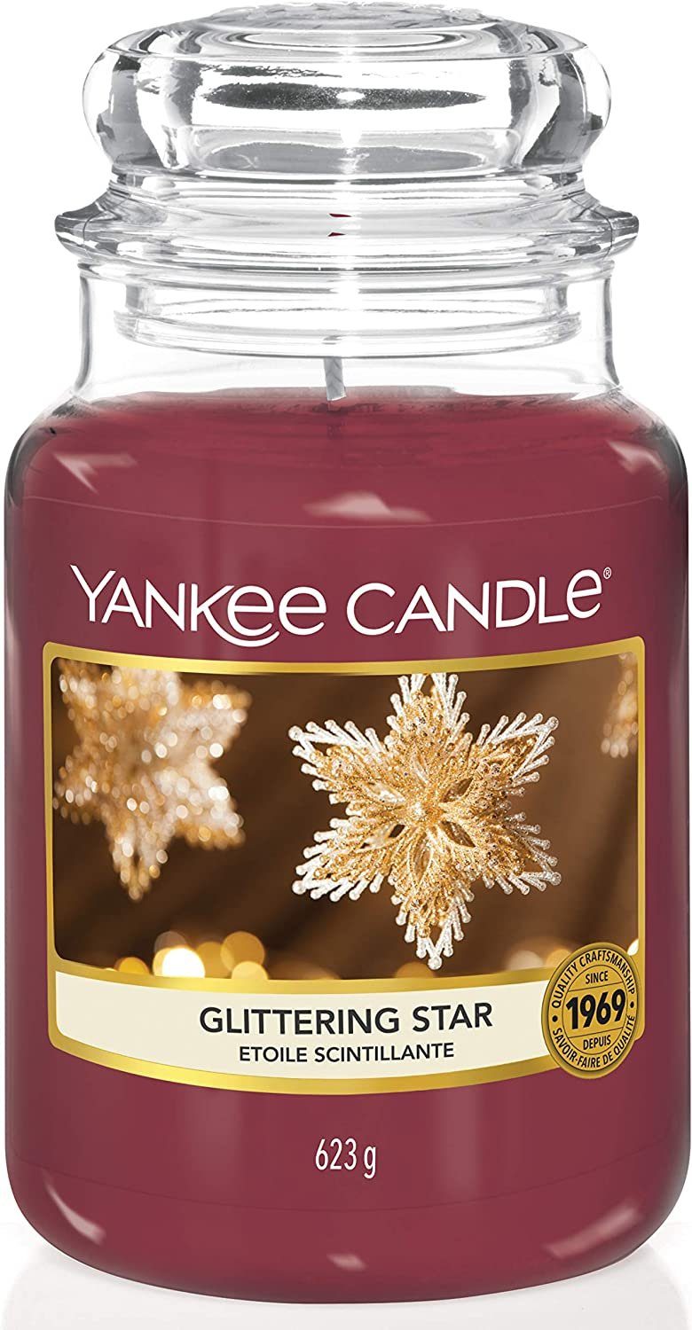 Yankee Candle Duftkerze Yankee Candle Glittering Star Duftkerze Groß Glas Brenndauer bis 150 S