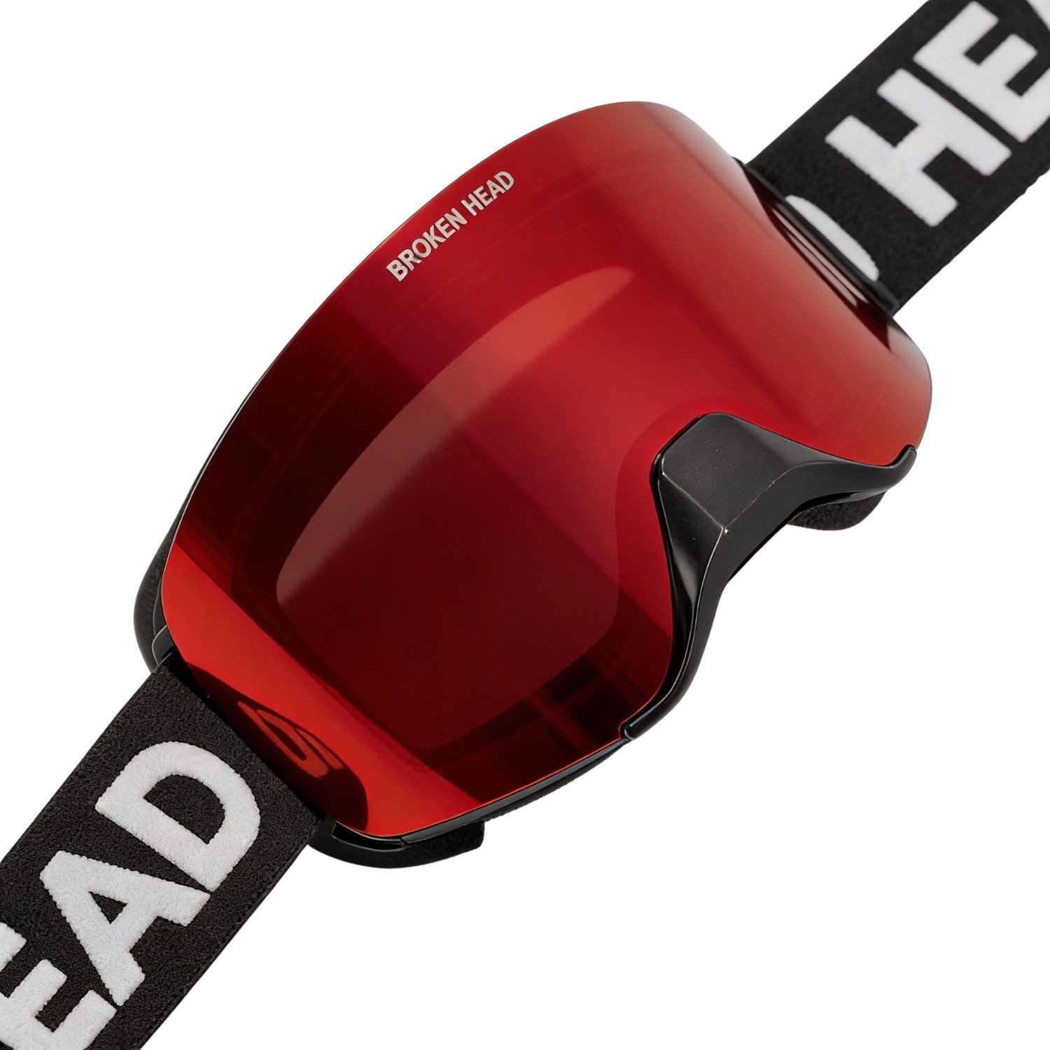 Broken Head Motorradbrille MX-Struggler Rot, Magnetisches Glas