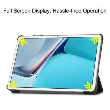 König Design Tablet-Hülle Huawei MatePad 11 2021, Tablethülle für Huawei MatePad 11 2021 Schutztasche Wallet Cover 360 Case Etuis Schwarz