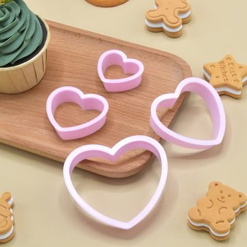 ZWY Herzkuchenform Küchenutensilien, Backwerkzeug-Set, Liebesform (8-teilig), (1-tlg), Kuchen, Werkzeuge zur Keksherstellung, Geschenke zum Valentinstag