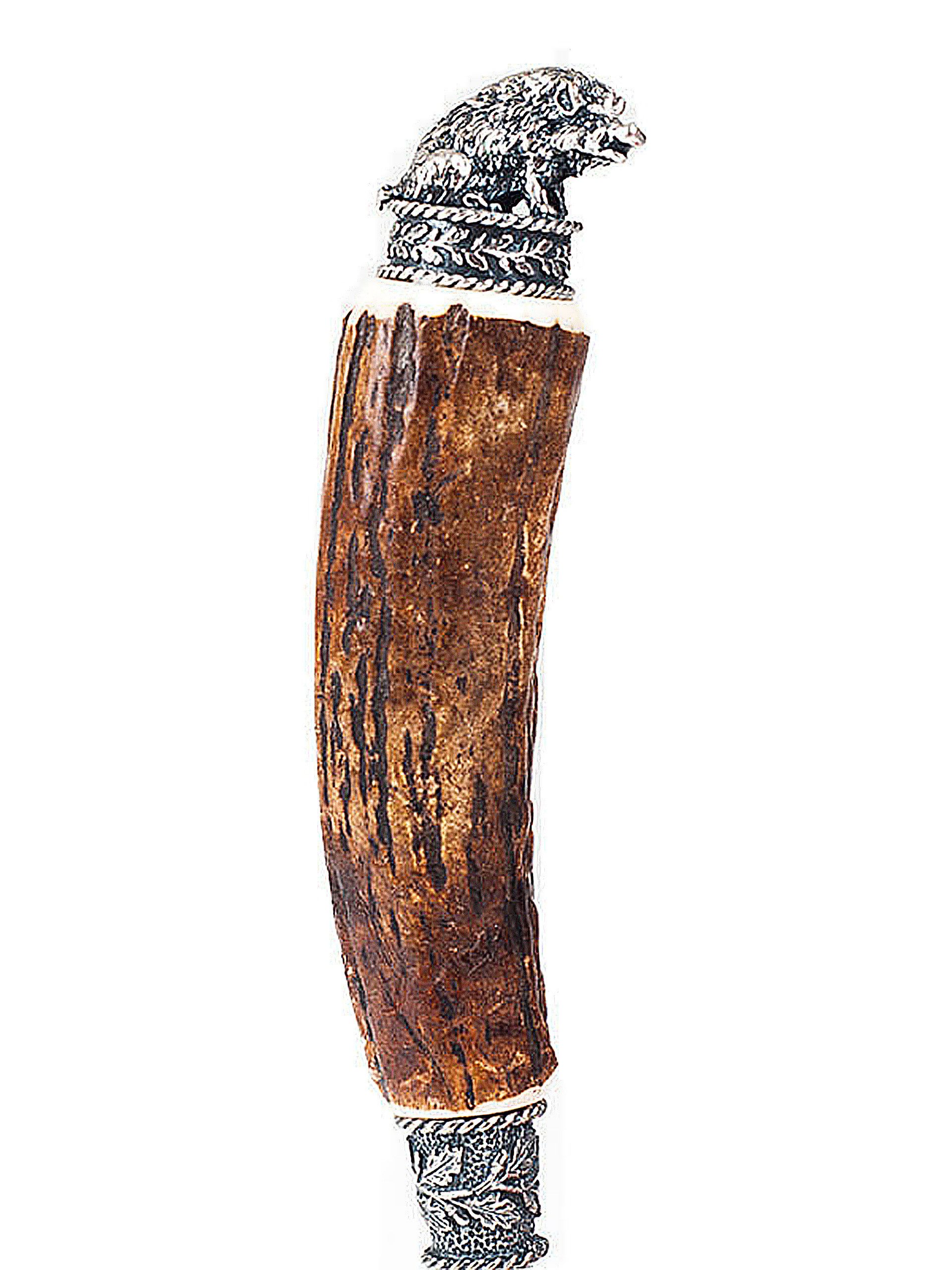 Almbock Taschenmesser Handgefertigtes Jagdmesser Trachtenmesser aus Hirschhorn Wildschwein, (1 St)