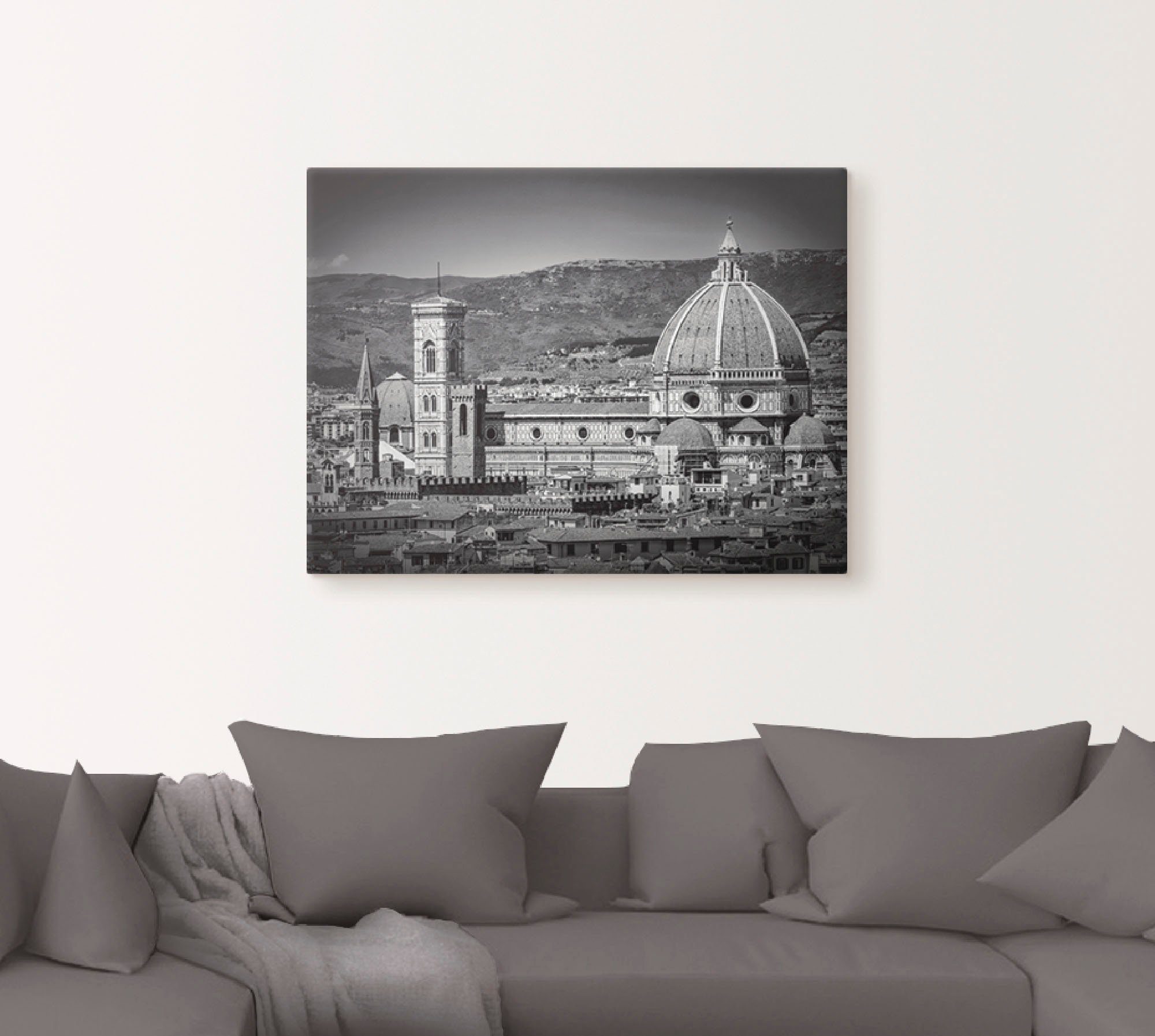 Artland Wandbild Florenz Piazzale St), versch. Wandaufkleber Leinwandbild, Alubild, Poster (1 Michelangelo, als in oder Größen Italien