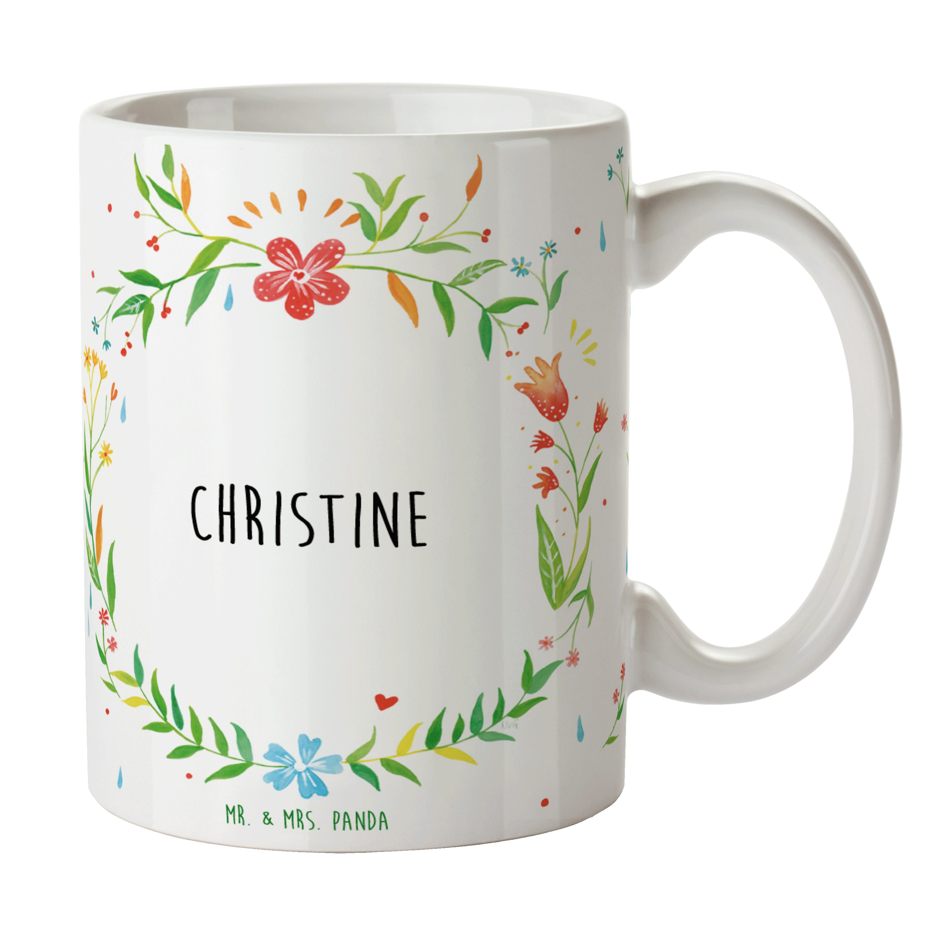 Tasse Mr. & Tasse, Motive, Mrs. Sprüche, Keramik Tasse Christine - Teebecher, Panda Geschenk, Tasse