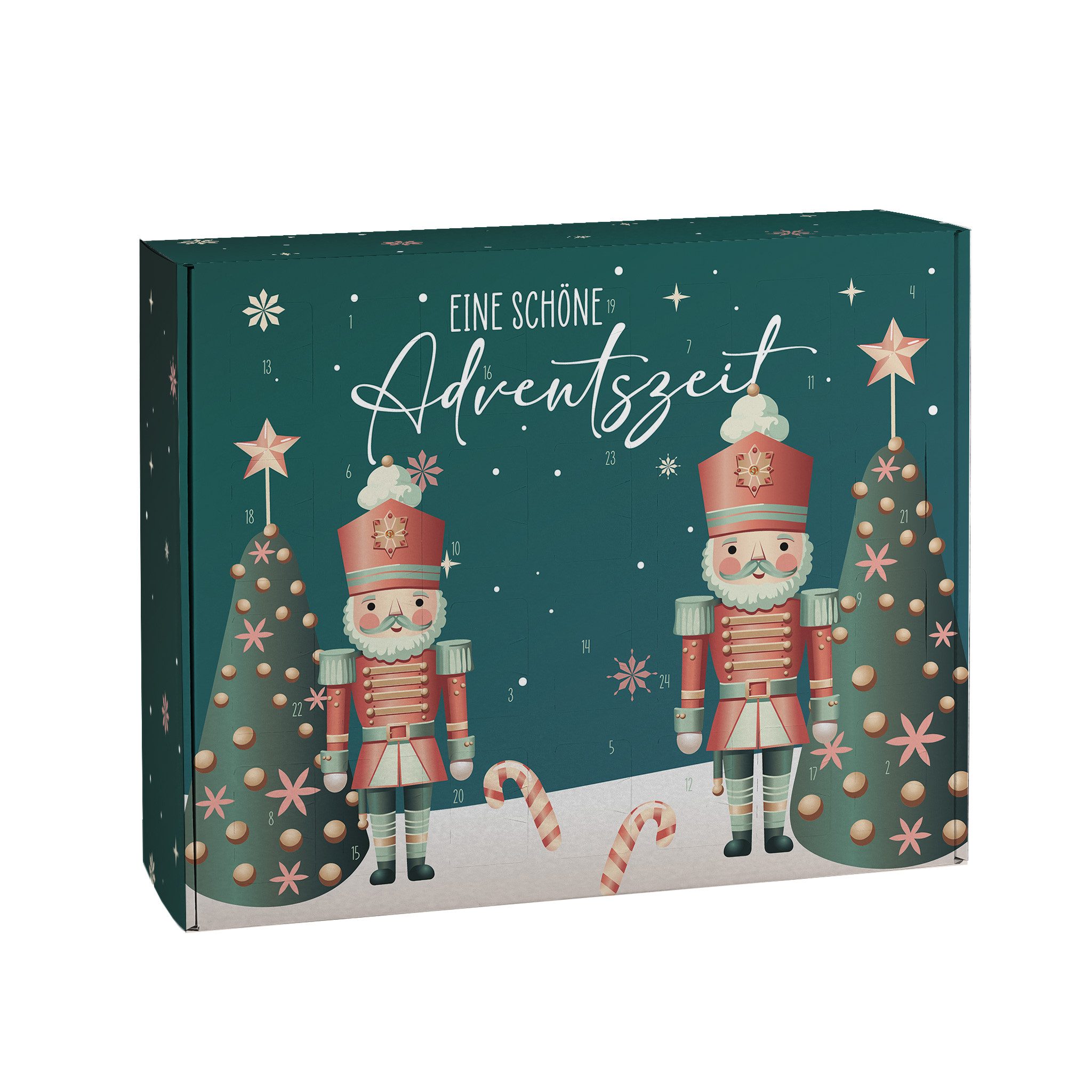 Herz & Heim befüllbarer Adventskalender mit festlichen Motiven zu Weihnachten - DIY Adventskalender, zum selbst Befüllen