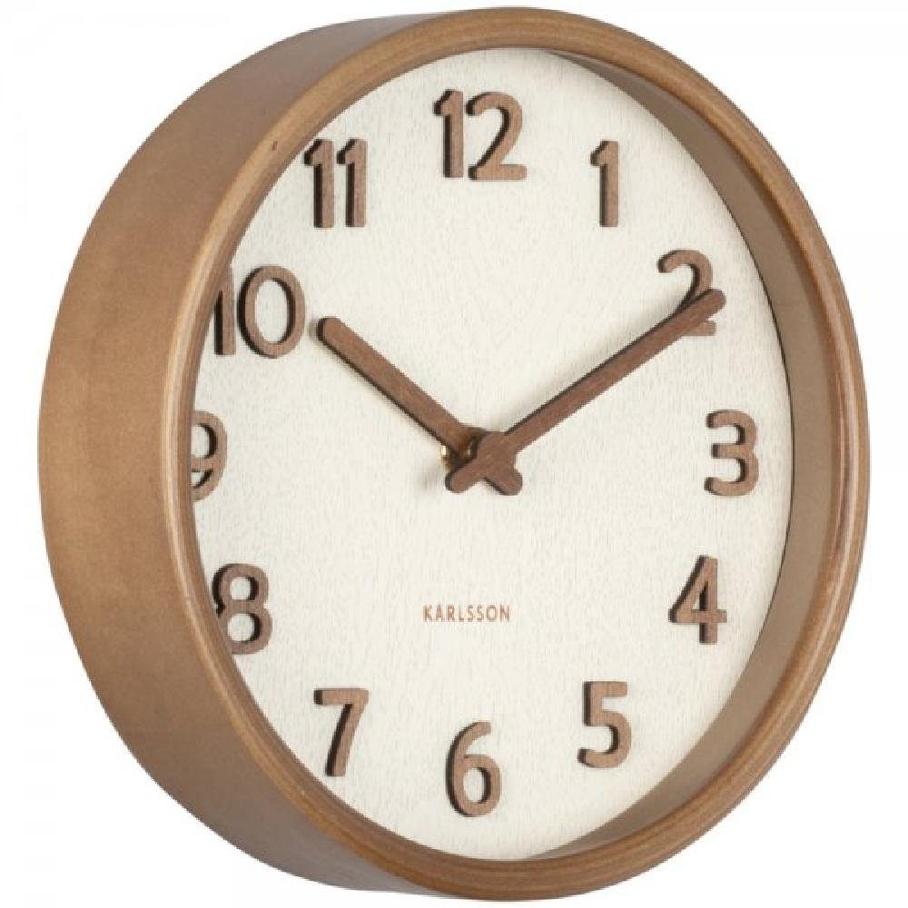 Karlsson Uhr »Wanduhr Pure Wood Grain Ivory (20cm)«