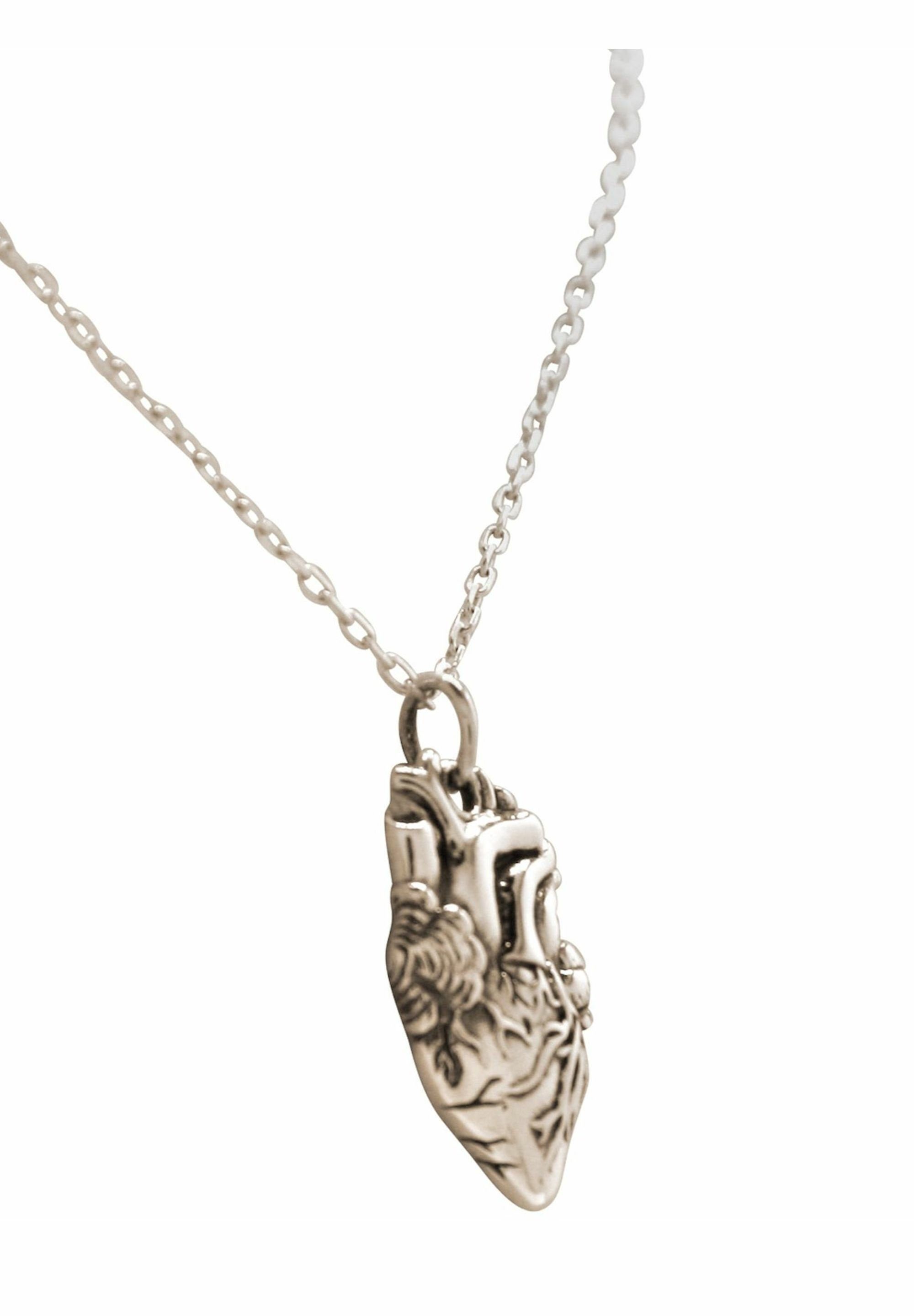 Gemshine Kette Anatomisches Herz silver mit coloured Anhänger