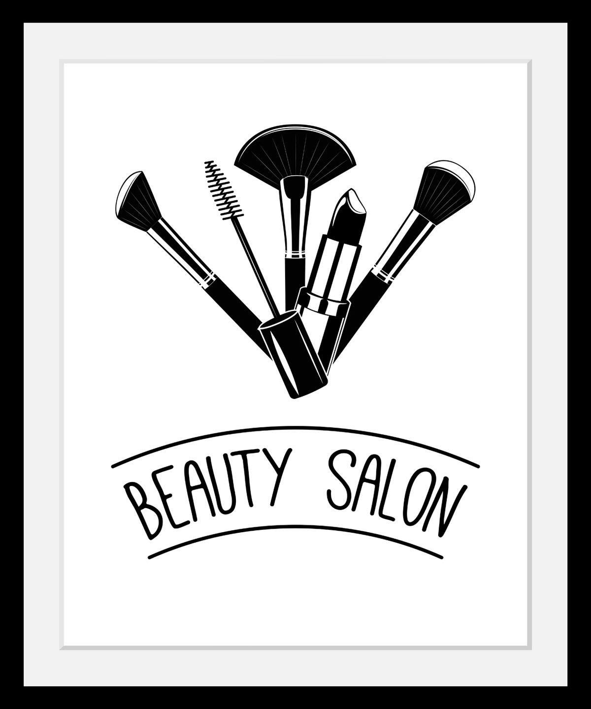 queence Bild Beauty Salon, in 3 Größen, gerahmt