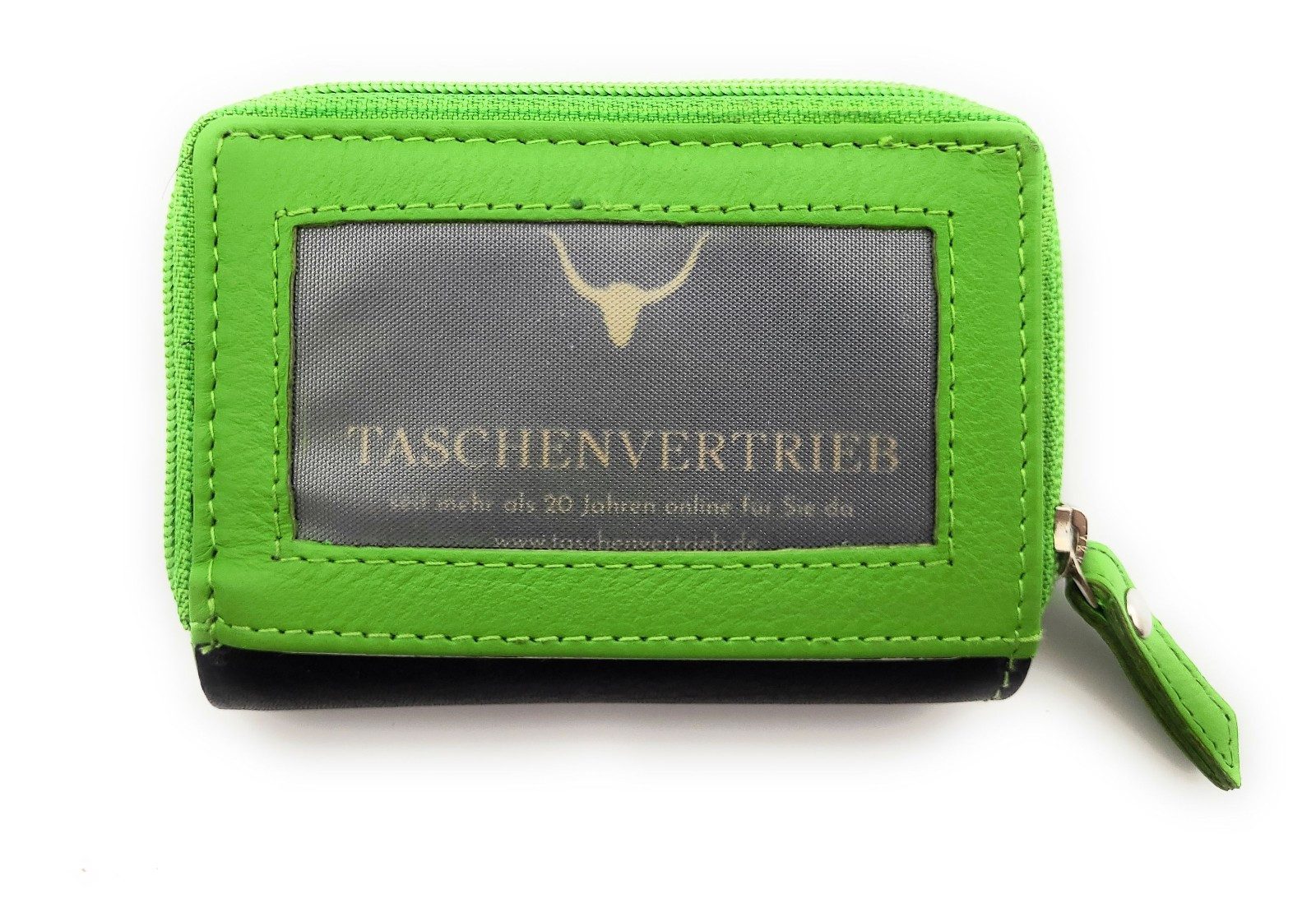 JOCKEY CLUB Mini Geldbörse kleines echt Leder Portemonnaie mit Pferde Stickerei