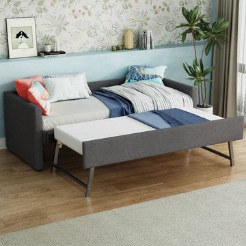 OKWISH Daybett Schlafsofa Tagesbett, mit klappbaren und hochklappbaren Metallbeinen, 90*200 cm