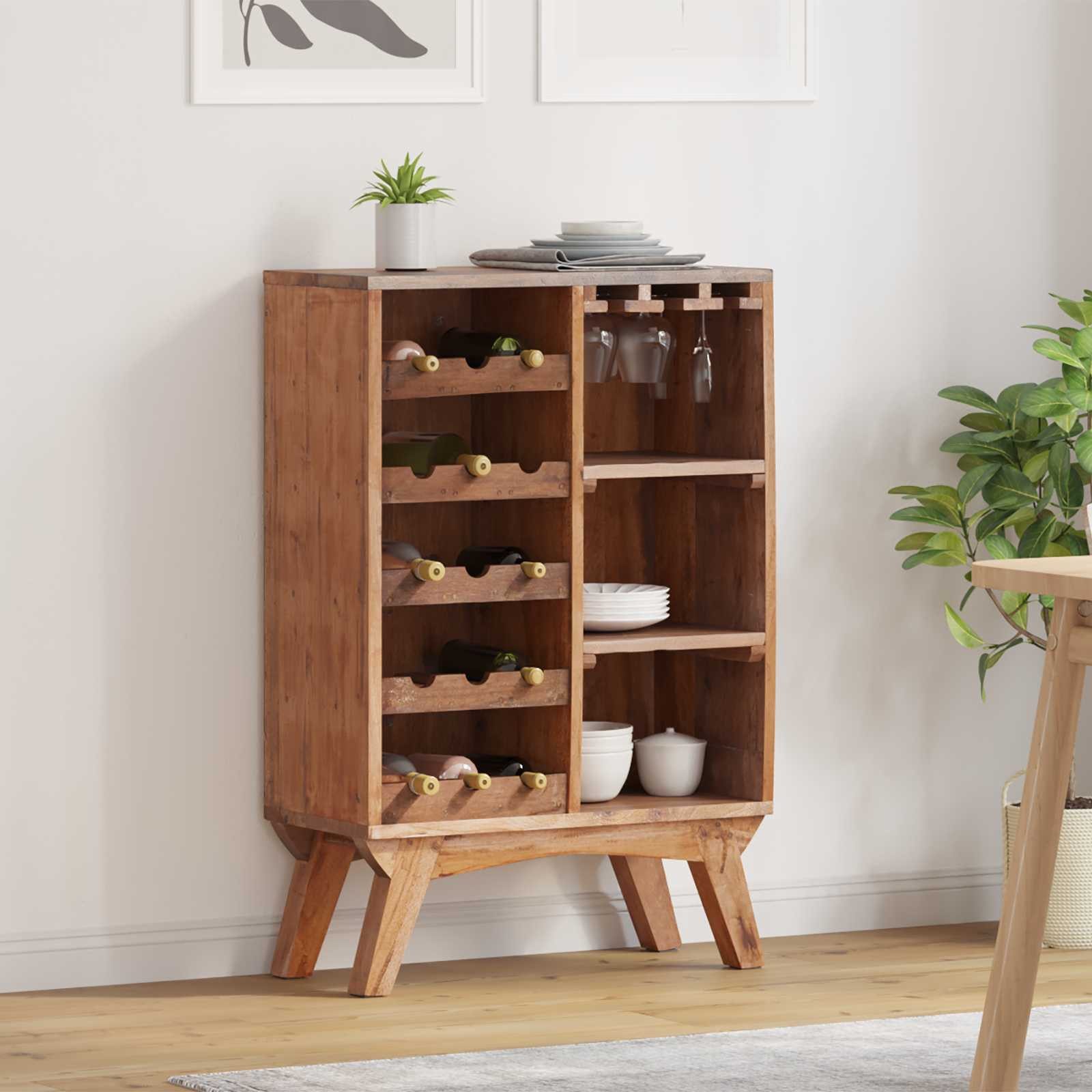 vidaXL Küchenorganizer-Set Regal Braun 60 x 30 x 90 cm Massives upgecyceltes Holz, (1-tlg)