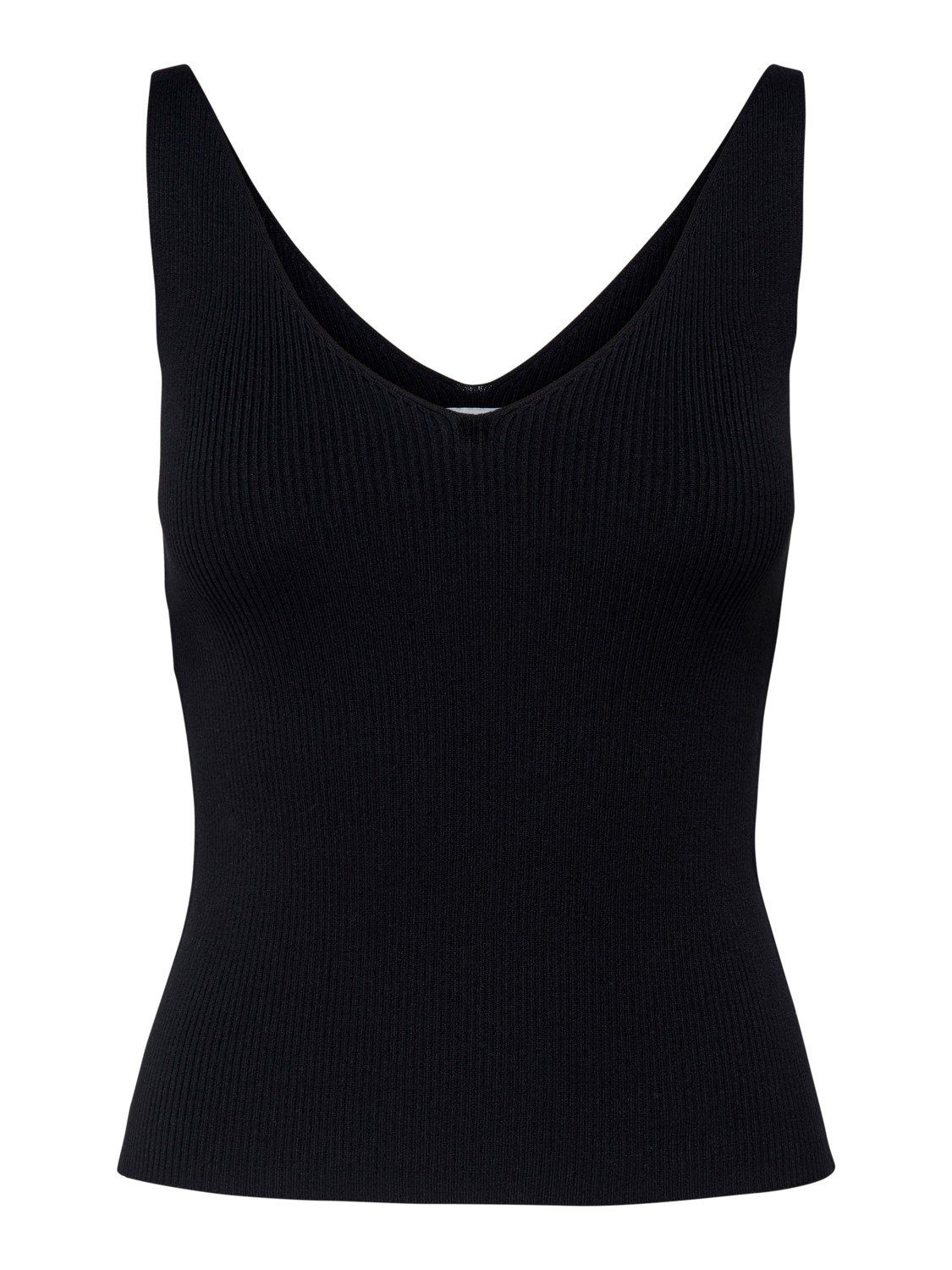 JACQUELINE de YONG Shirttop Tank JDYNANNA Top Ausschnitt Oberteil Shirt Pullover in (1-tlg) Schwarz V-neck 3554