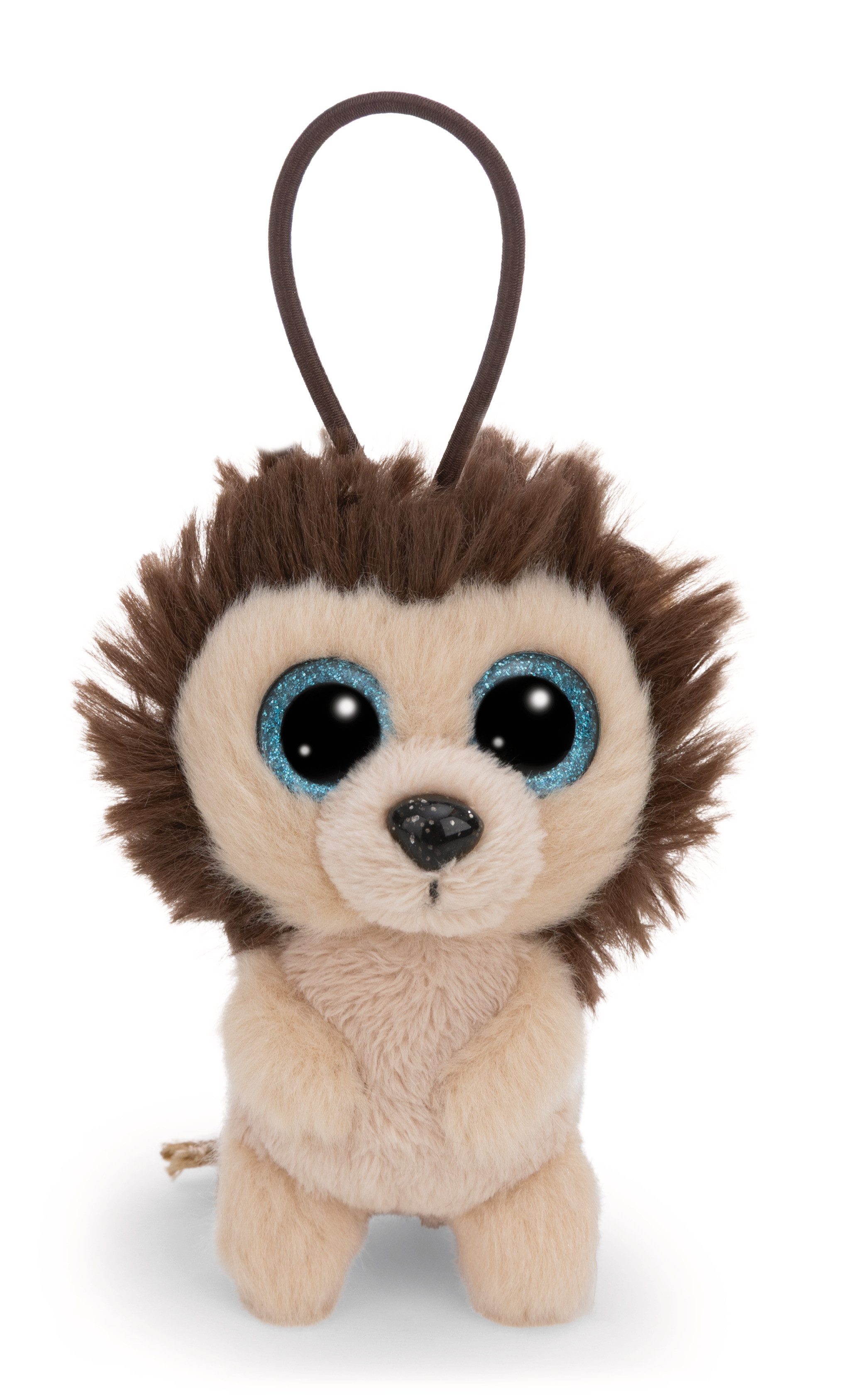 Nici Schultüte Glubschis Kuscheltier Anhänger 9 cm Löwe Cliff Schlüsselanhänger, als Back to School Geschenk, mit großen Glitzeraugen