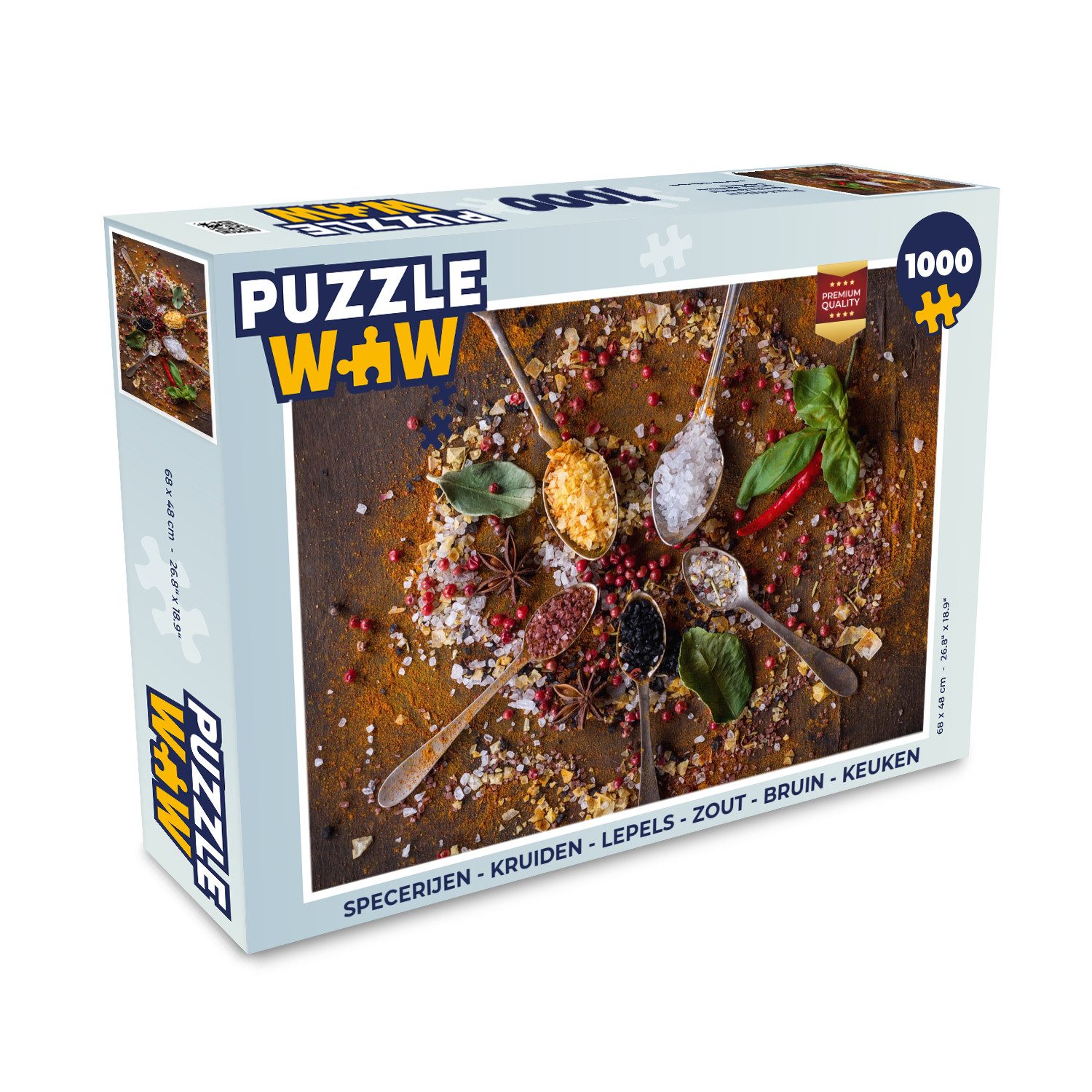 Puzzle Gewürze - Kräuter - Löffel - Salz - Braun - Küche