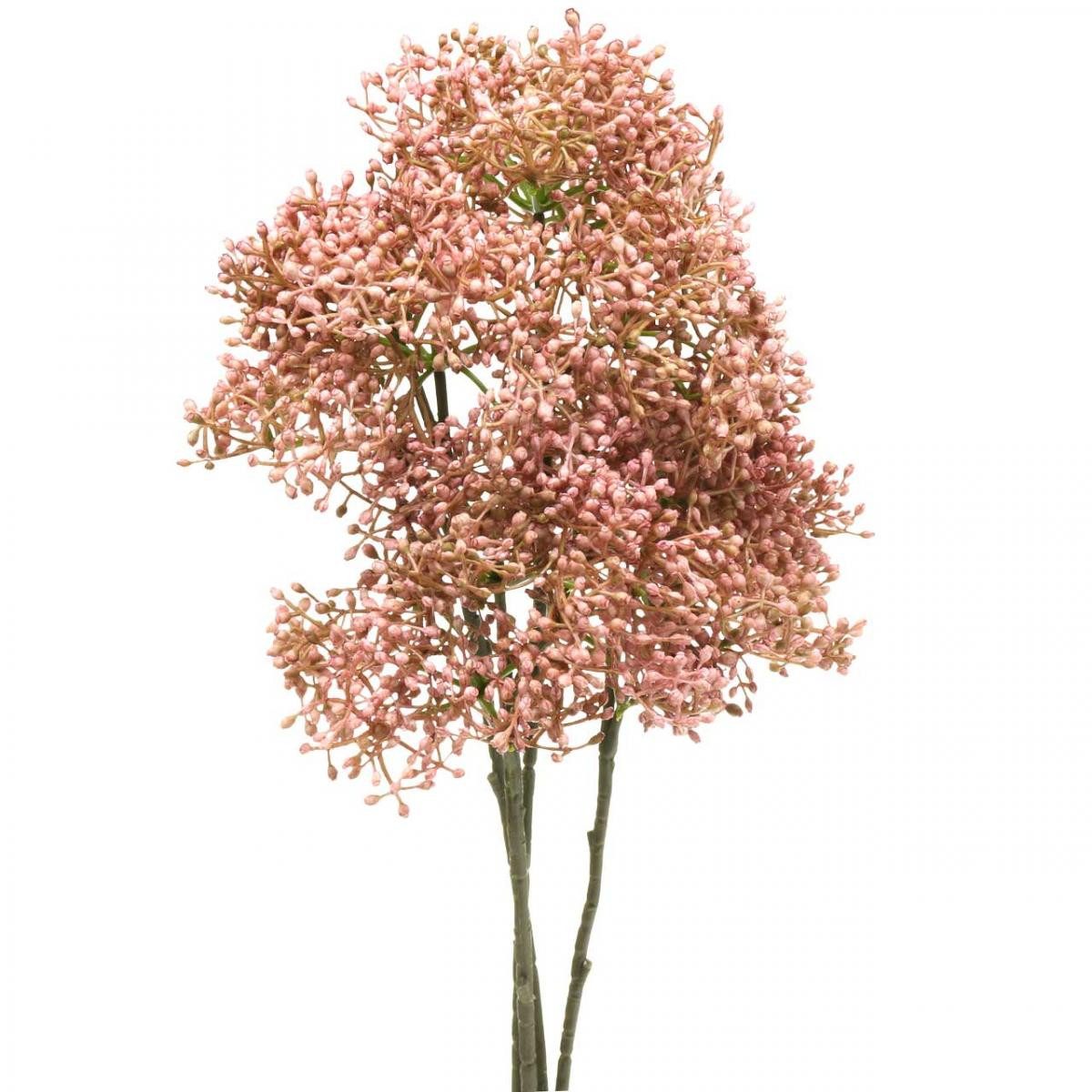 Kunstblume Holunder Kunstblume Rosa Blütenzweig 52cm 4er-Set für, 4 Stück, Florists Products, Höhe 12 cm
