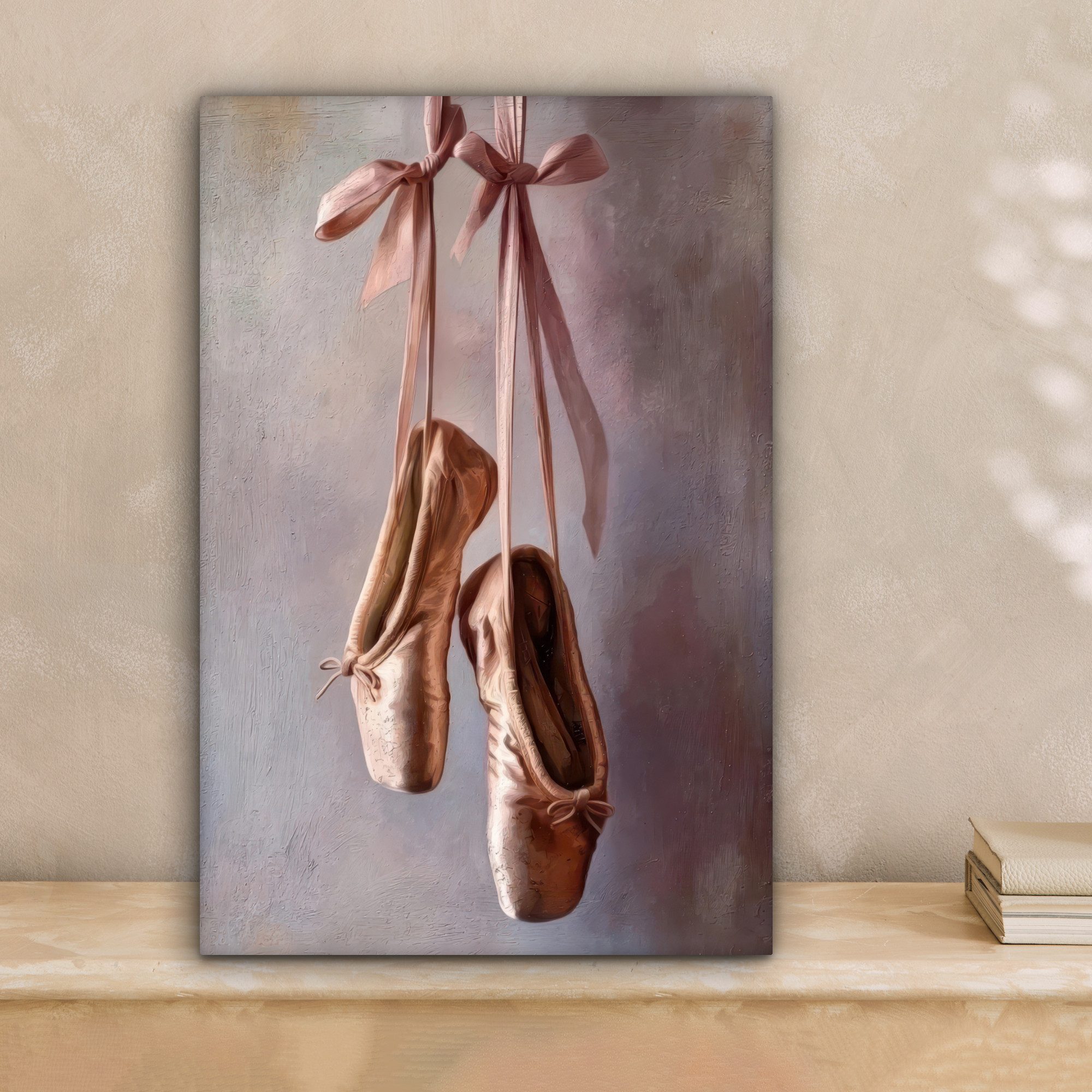 OneMillionCanvasses® Leinwandbild Ballettschuhe - Satin - Erdtöne, Fotodruc günstig online kaufen