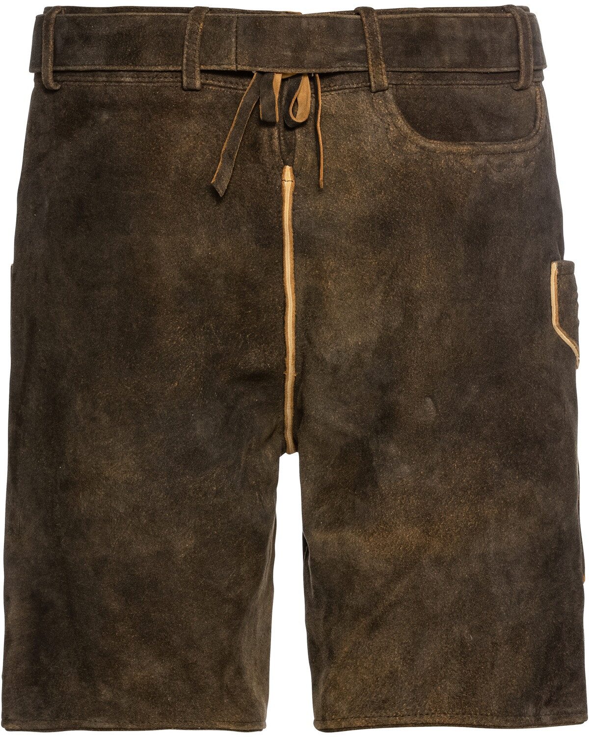 Almsach Trachtenlederhose Kurze Lederhose mit Gürtel günstig online kaufen