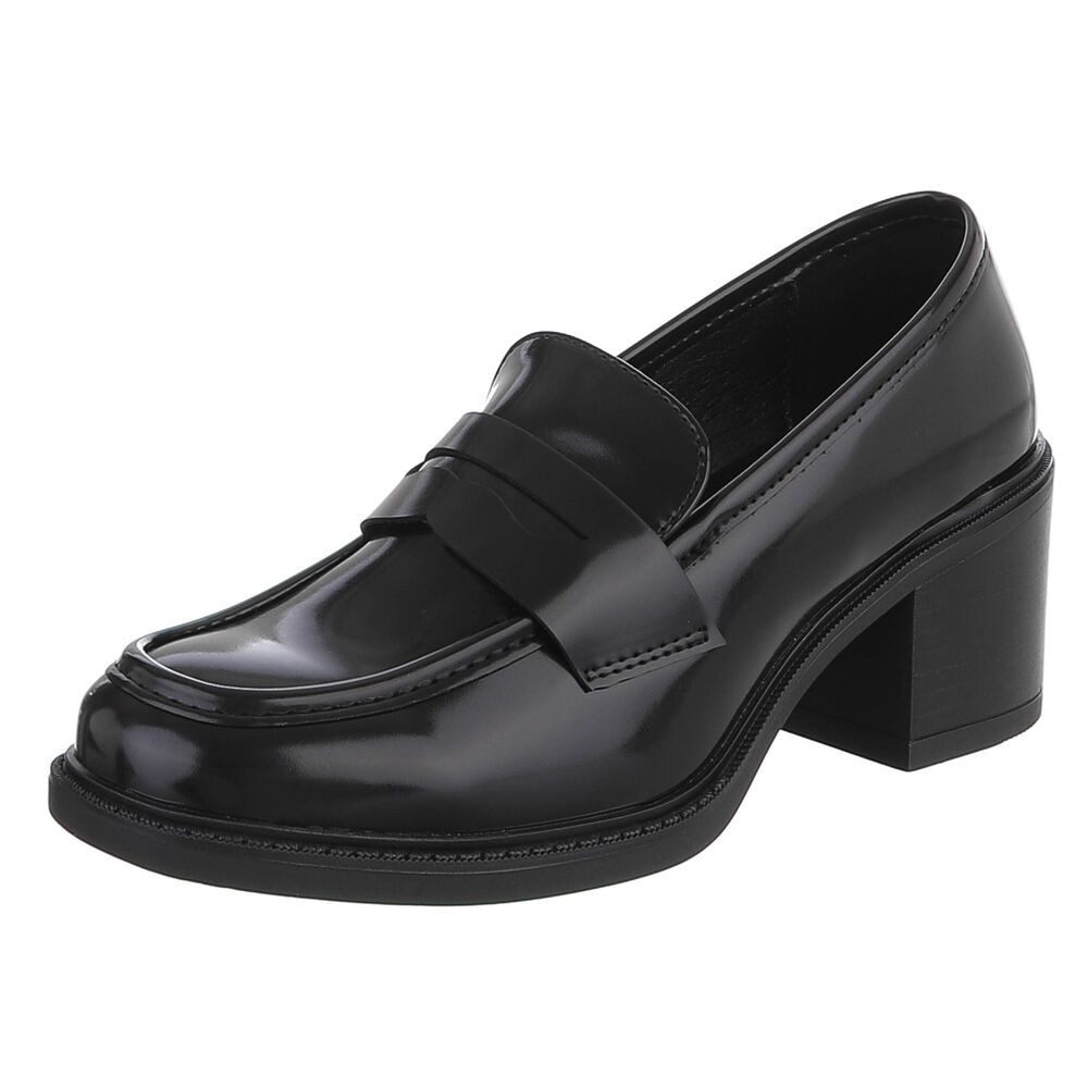 Ital-Design Eleganter Pump mit stabilem Absatz für Damen Pumps (91409622) Blockabsatz Pumps in Schwarz
